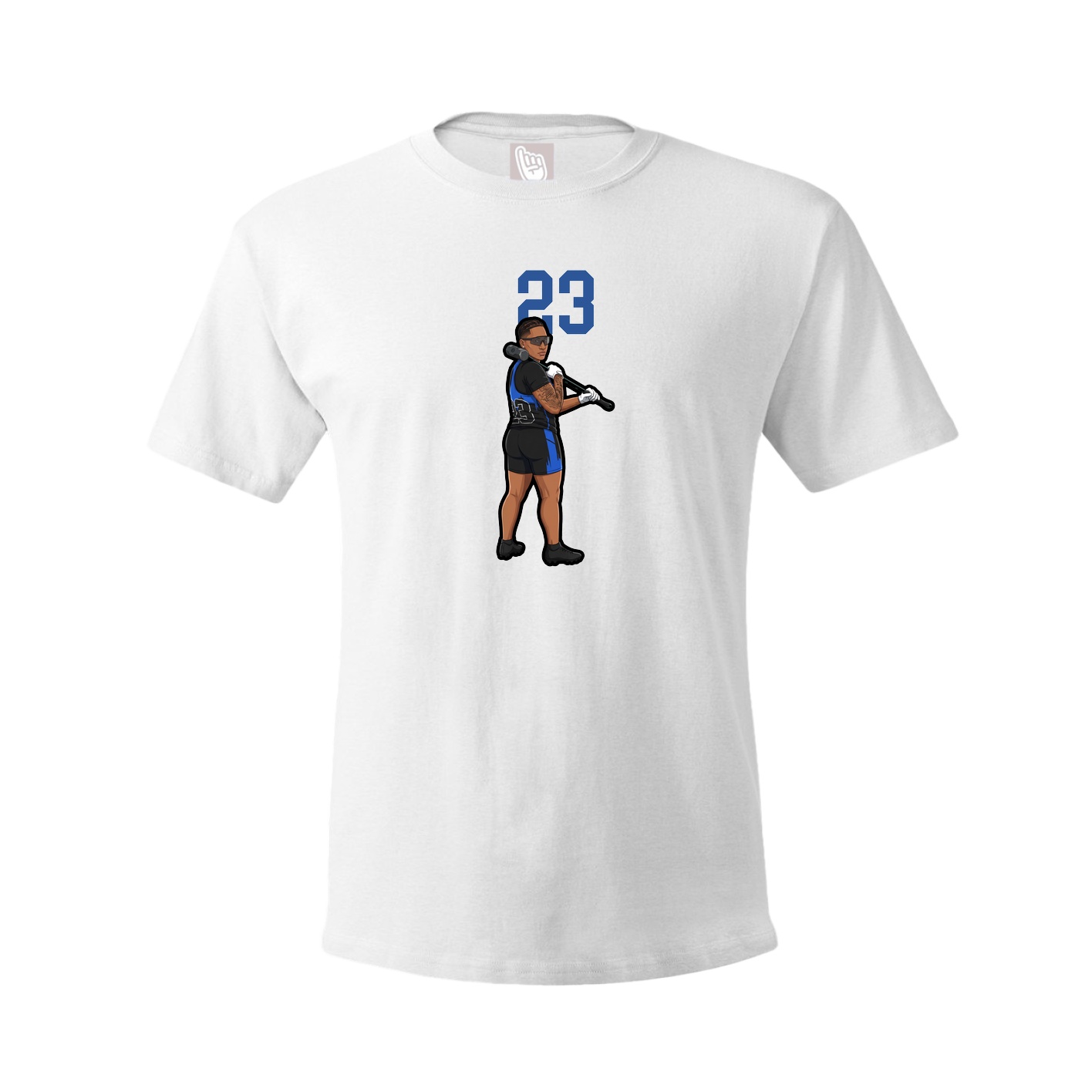 Youth Tee — Number Top in White
