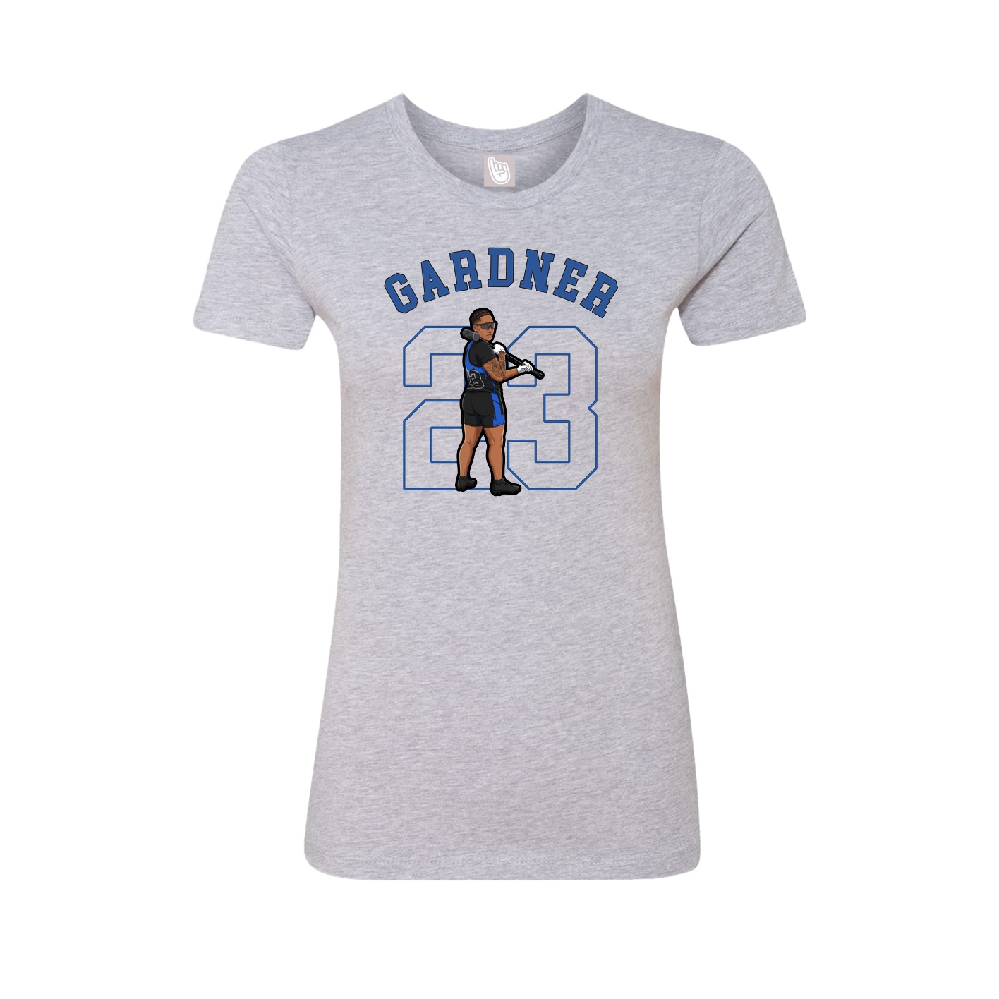 Fitted Women's Tee — Shirsey Arch in Grey