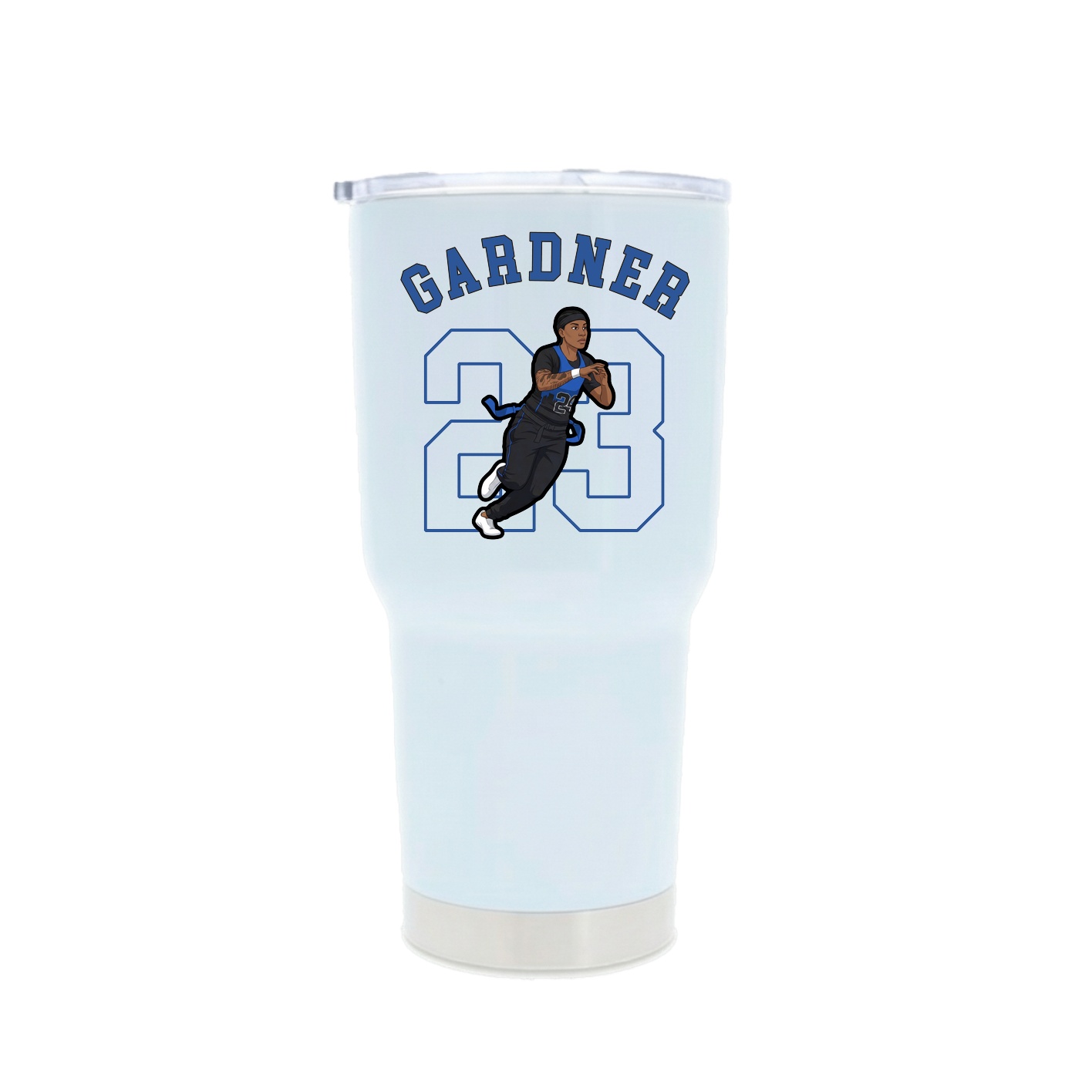 30oz Stainless Steel Tumbler — Shirsey Arch in White