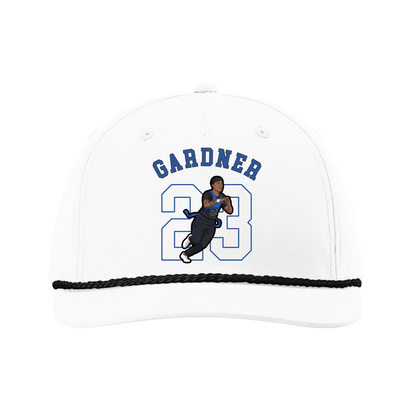 Five-Panel Classic Rope Cap — Shirsey Arch in White