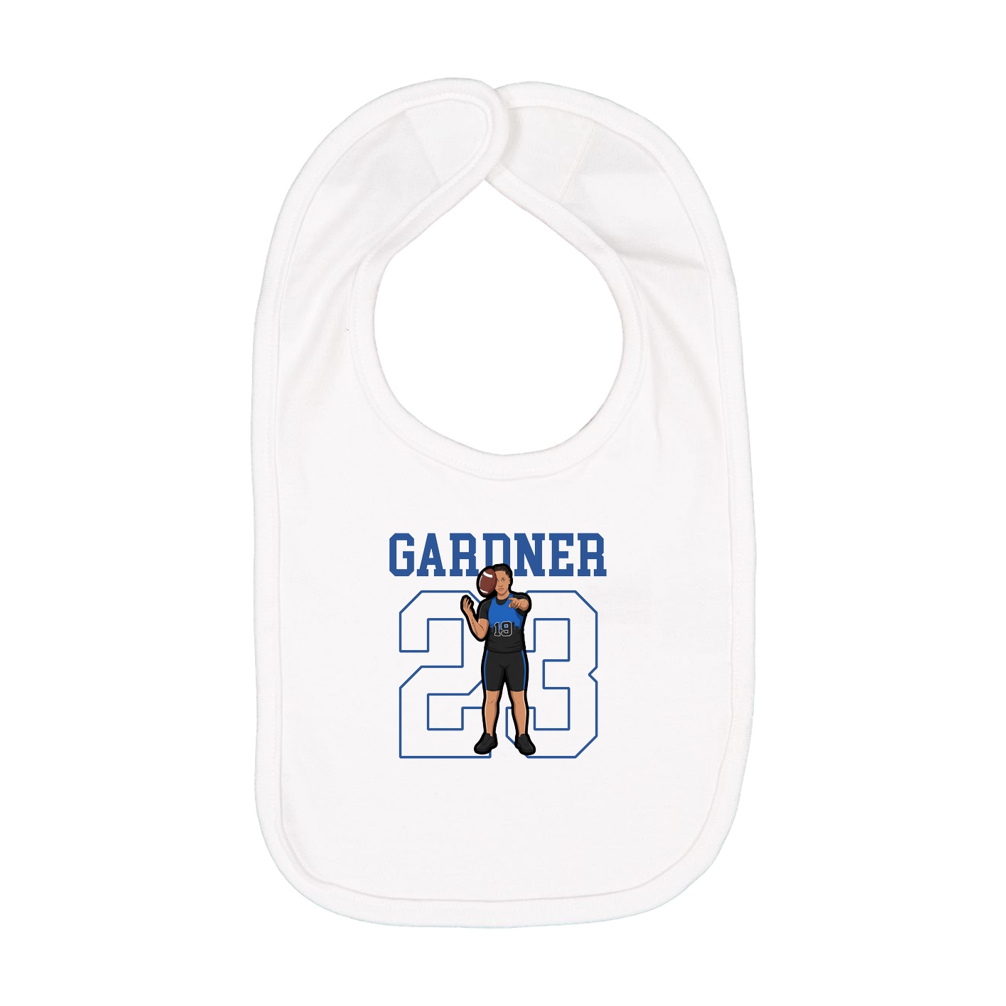 Infant Bib — Shirsey in White