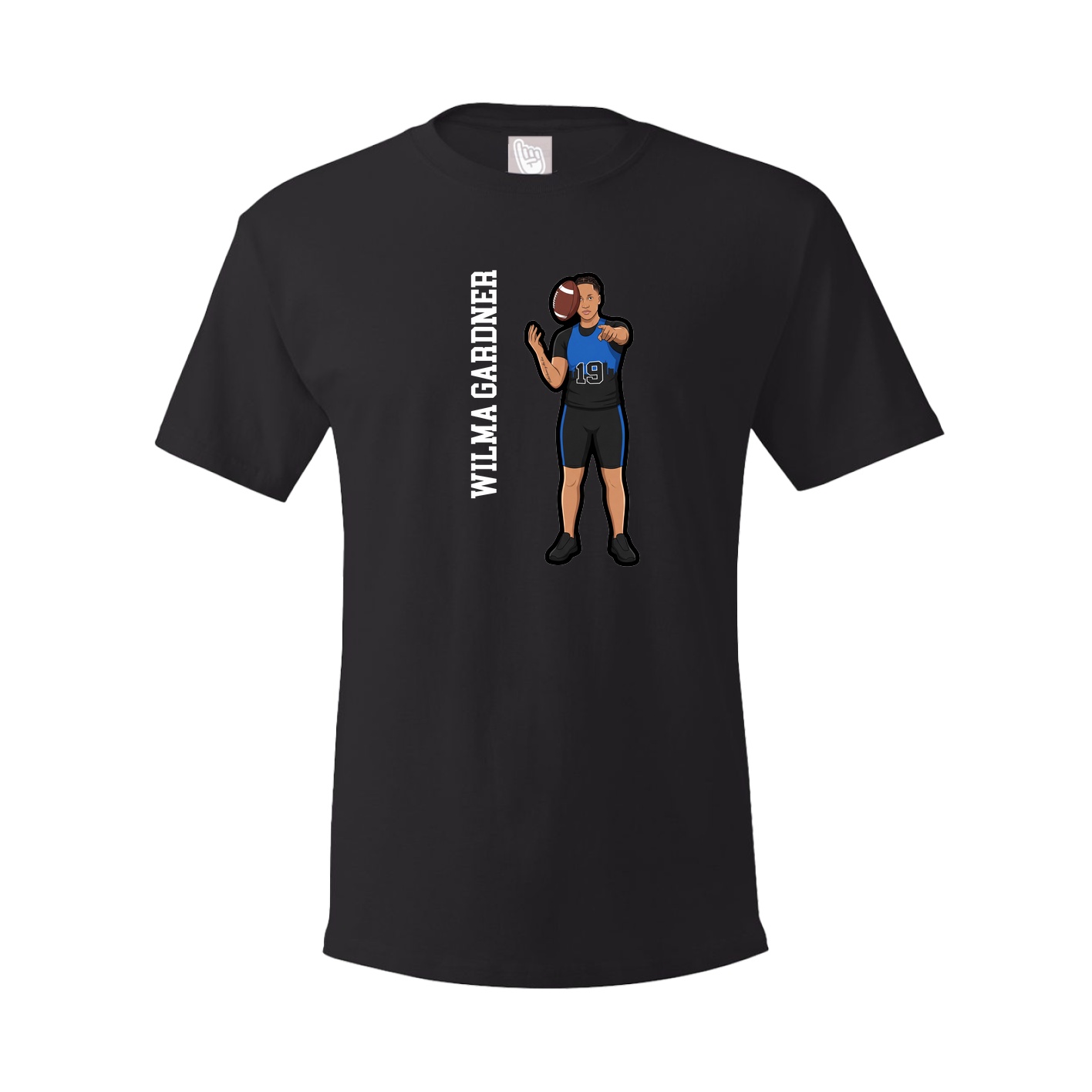 Tee — Name Vertical in Black