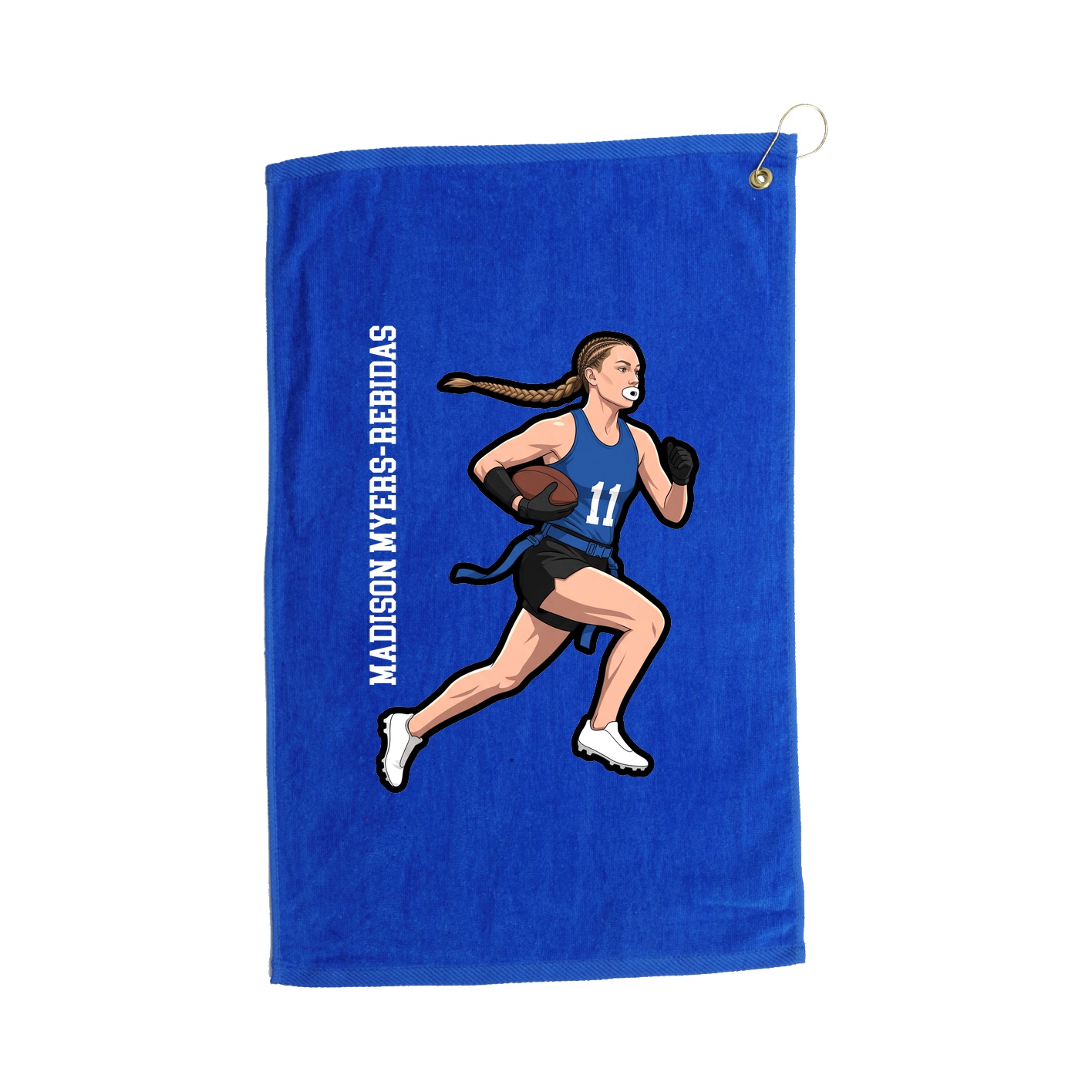 Golf Towel — Name Vertical in Royal