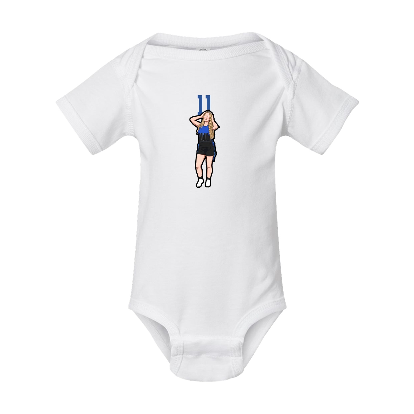Baby Onesie — Number Top in White
