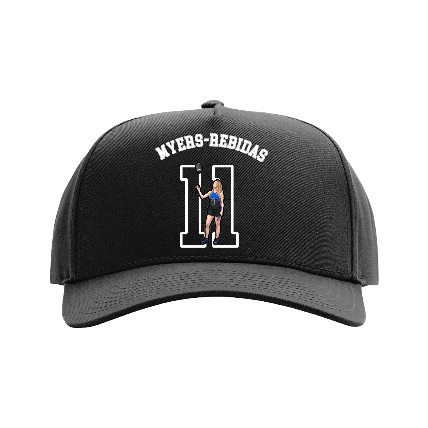 Full Fabric Five-Panel Champ Cap — Shirsey Arch in Black