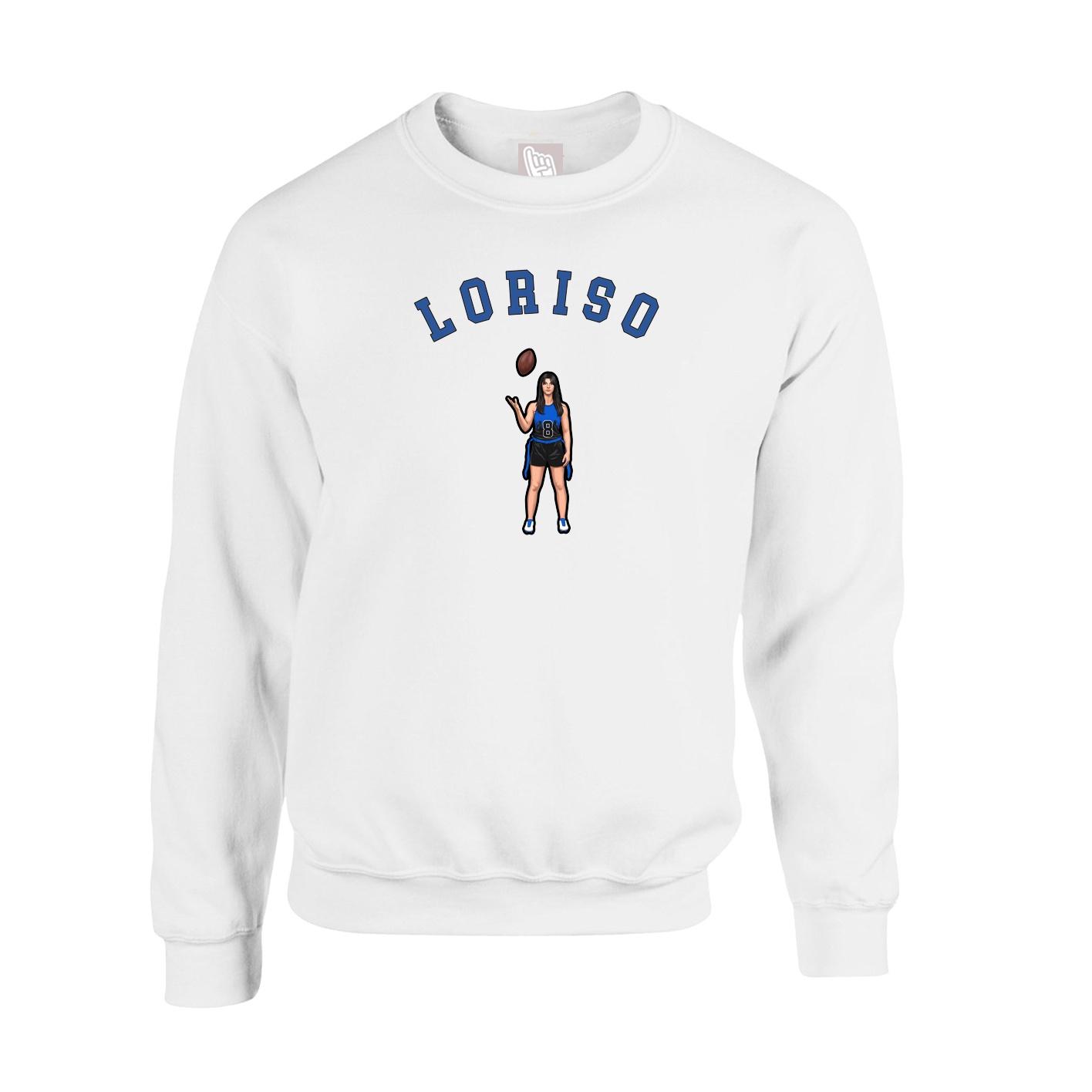 Fleece Crew — Shirsey Arch in White
