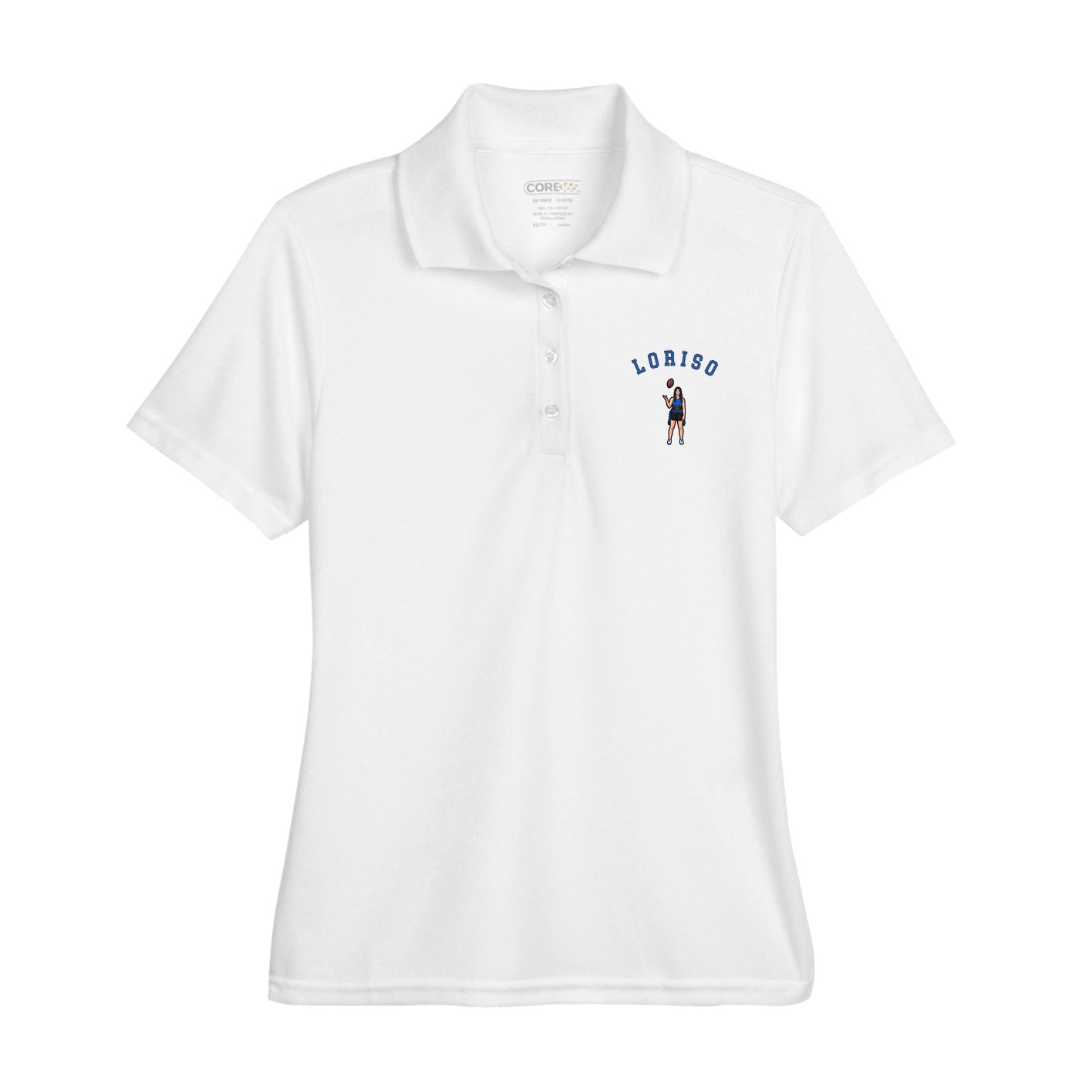 Womens Performance Polo — Shirsey Arch in White