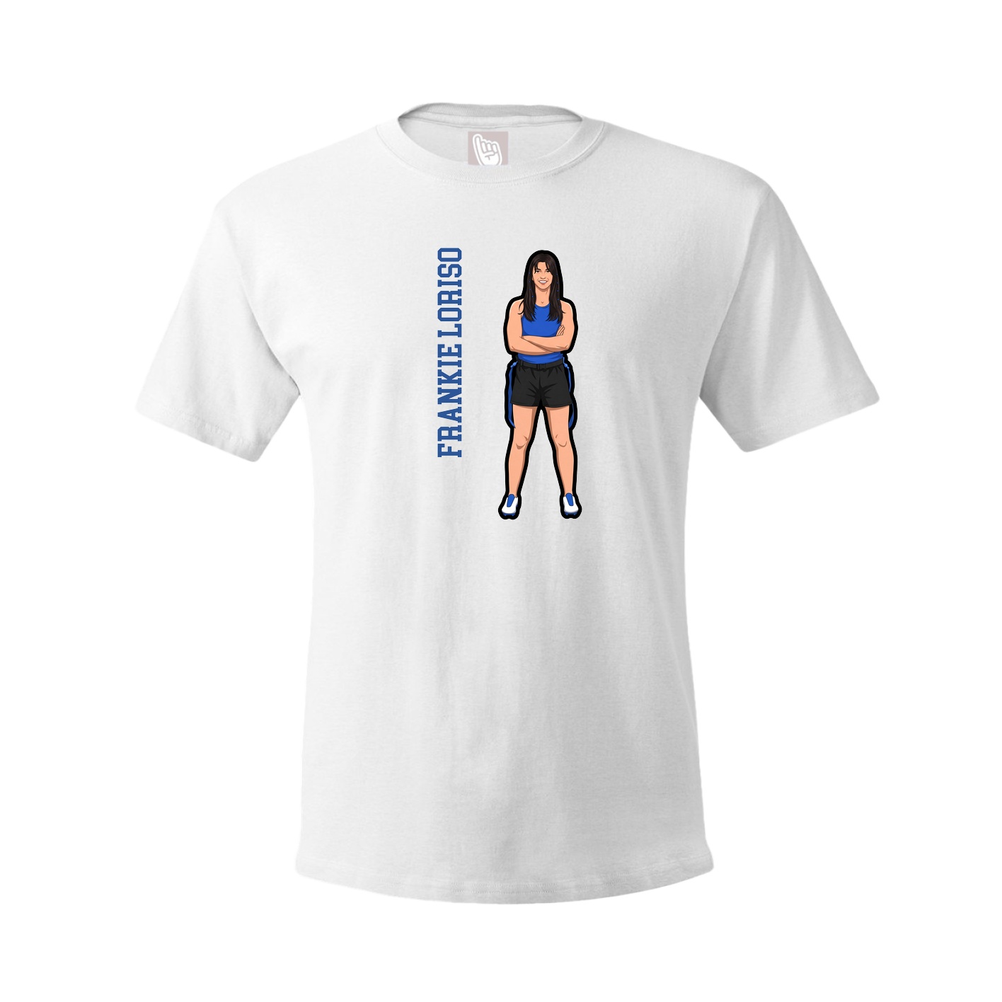 Youth Tee — Name Vertical in White