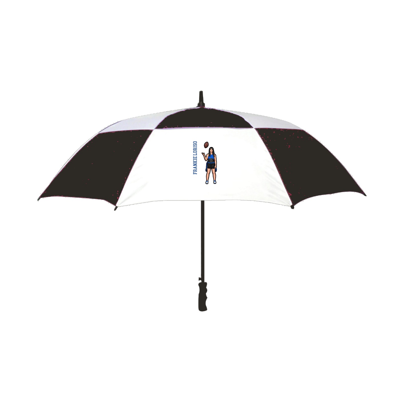 Golf Umbrella — Name Vertical in Black