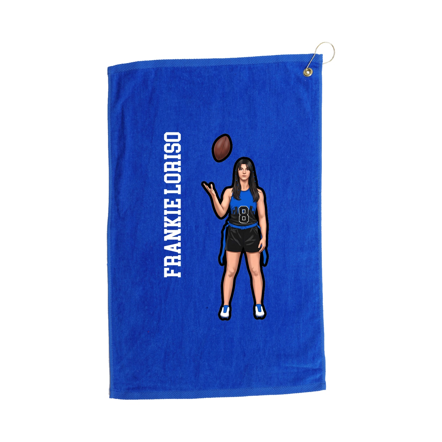 Golf Towel — Name Vertical in Royal