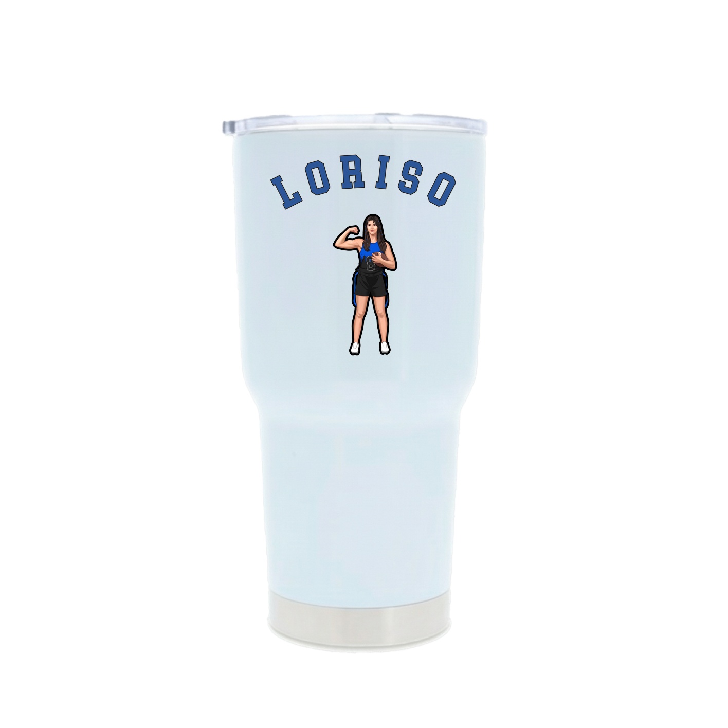30oz Stainless Steel Tumbler — Shirsey Arch in White