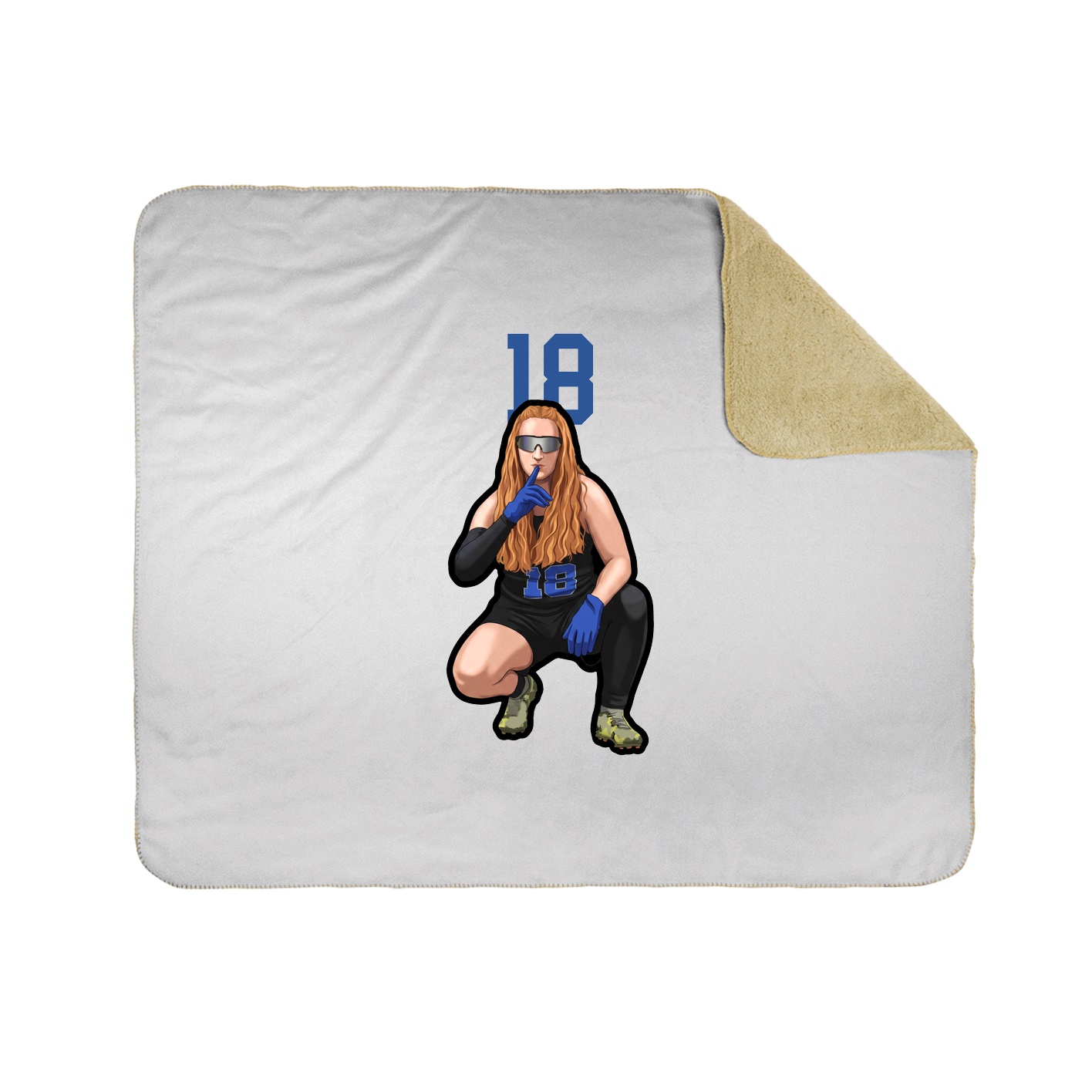 50x60 Sherpa Lined Throw Blanket