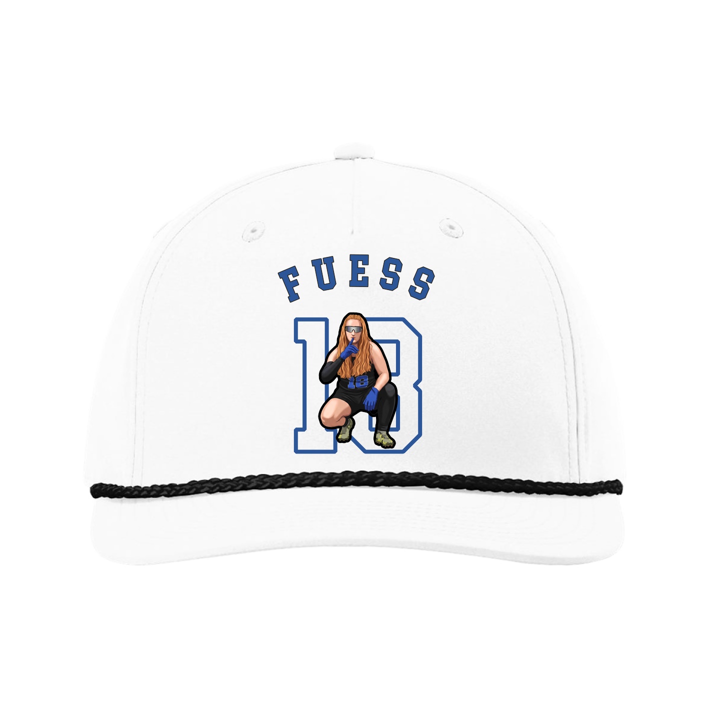 Five-Panel Classic Rope Cap — Shirsey Arch in White