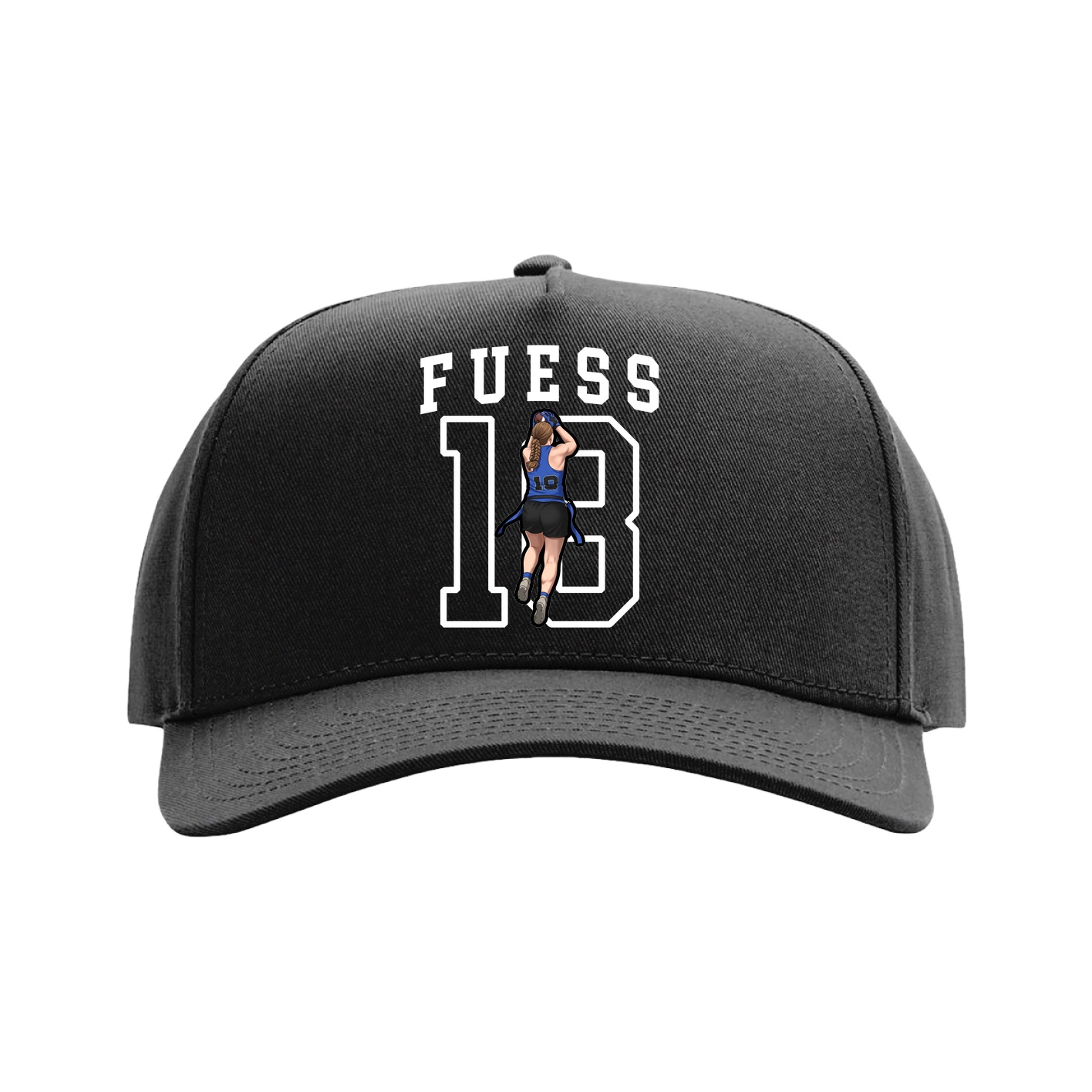 Full Fabric Five-Panel Champ Cap — Shirsey in Black