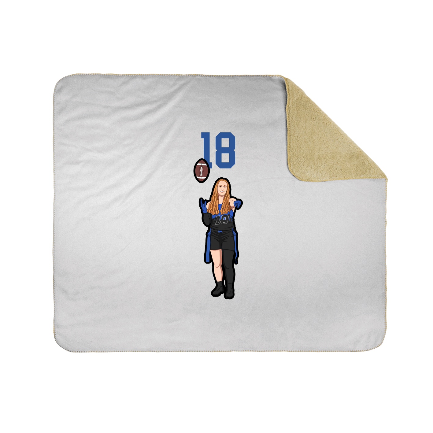 50x60 Sherpa Lined Throw Blanket