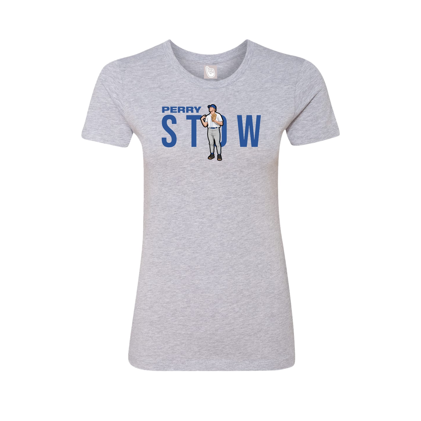 Fitted Women's Tee — Player Name in Grey
