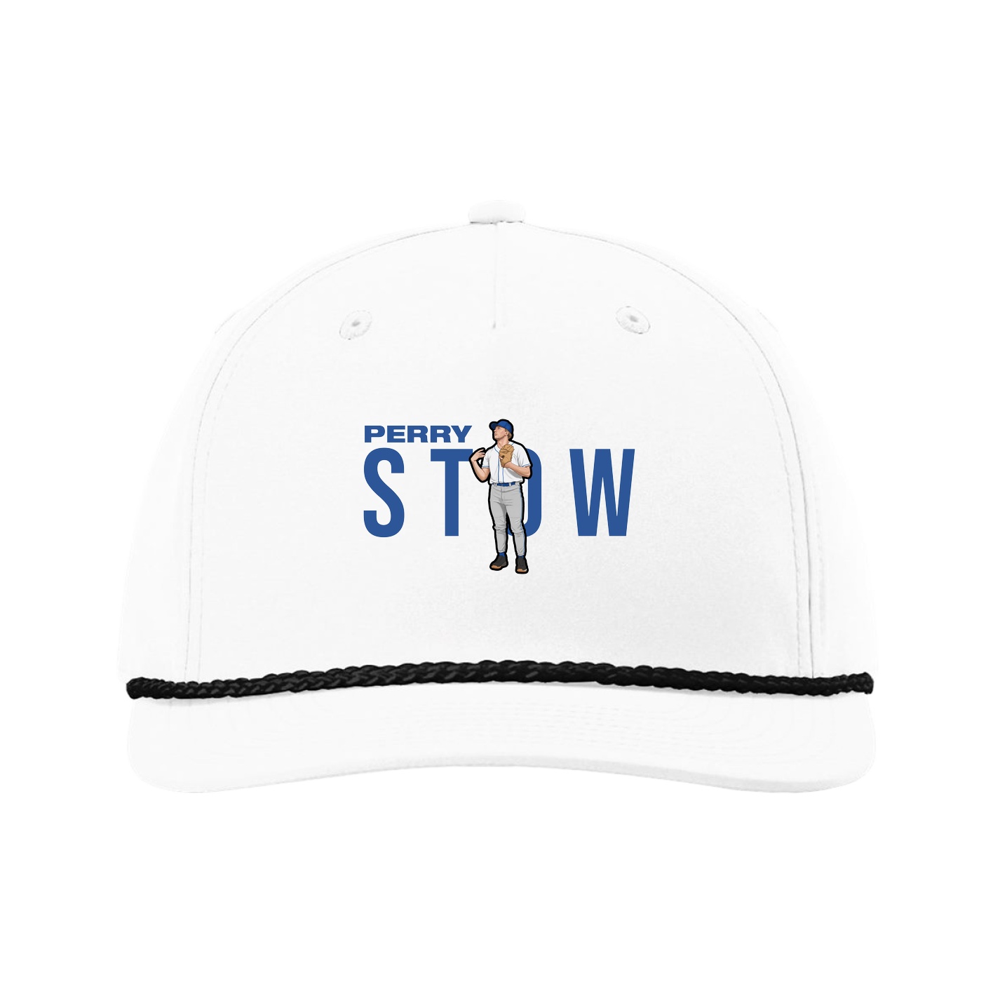Five-Panel Classic Rope Cap — Player Name in White