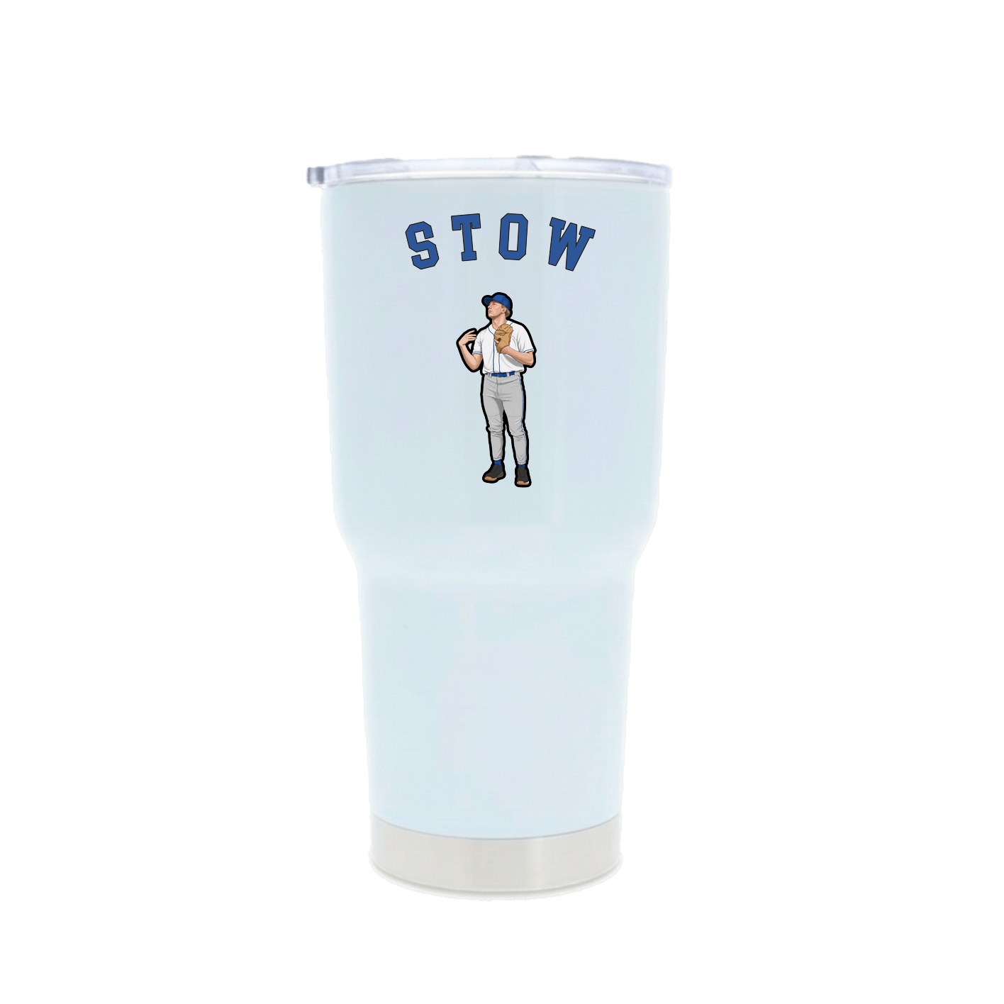 30oz Stainless Steel Tumbler — Shirsey Arch in White