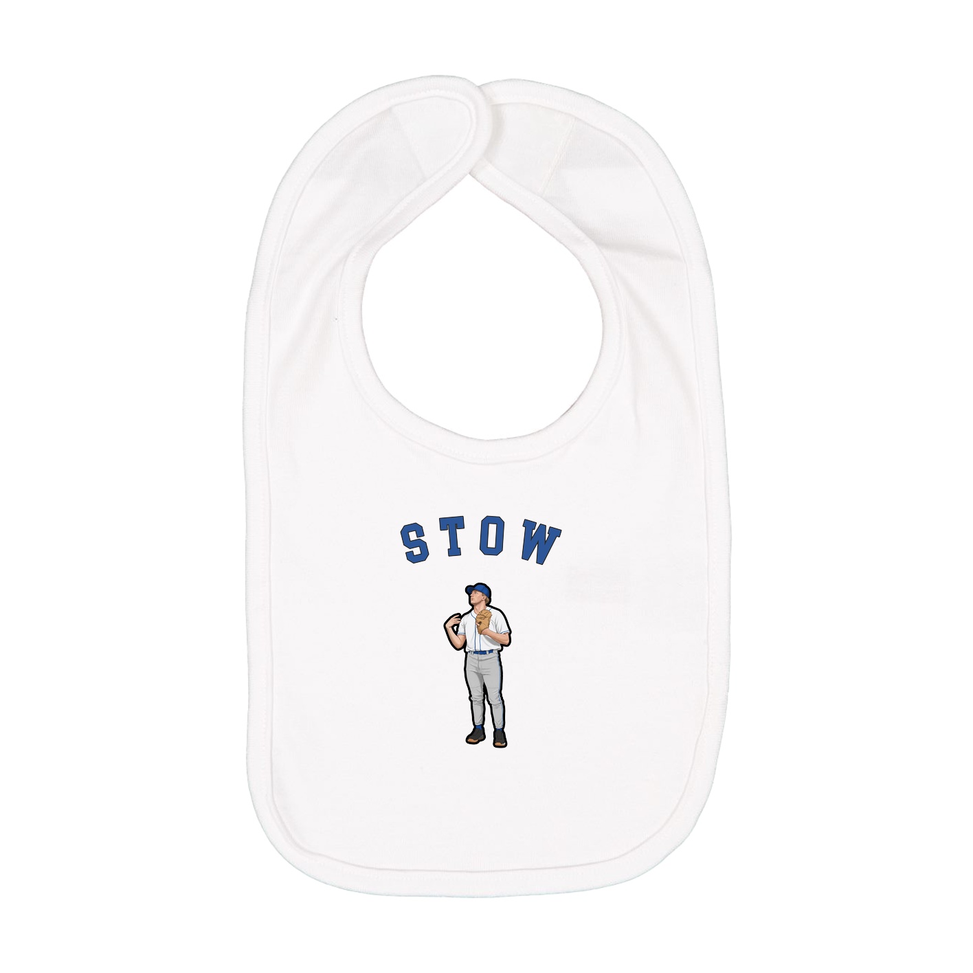 Infant Bib — Shirsey Arch in White