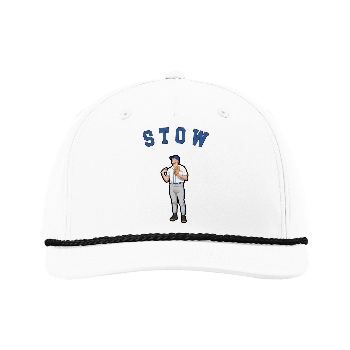 Five-Panel Classic Rope Cap — Shirsey Arch in White
