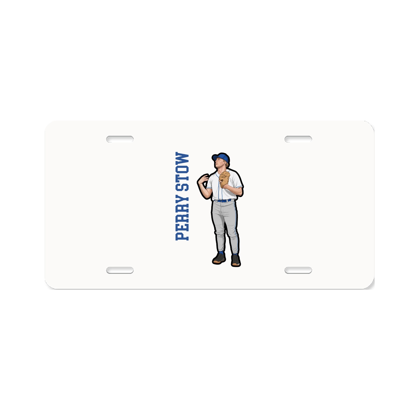 License Plate — Name Vertical in Classic