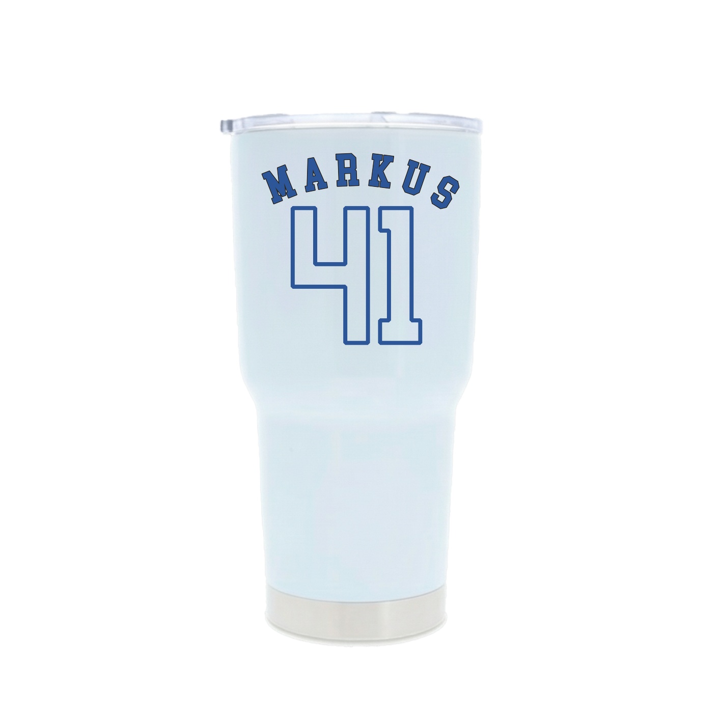 30oz Stainless Steel Tumbler — Shirsey Arch in White