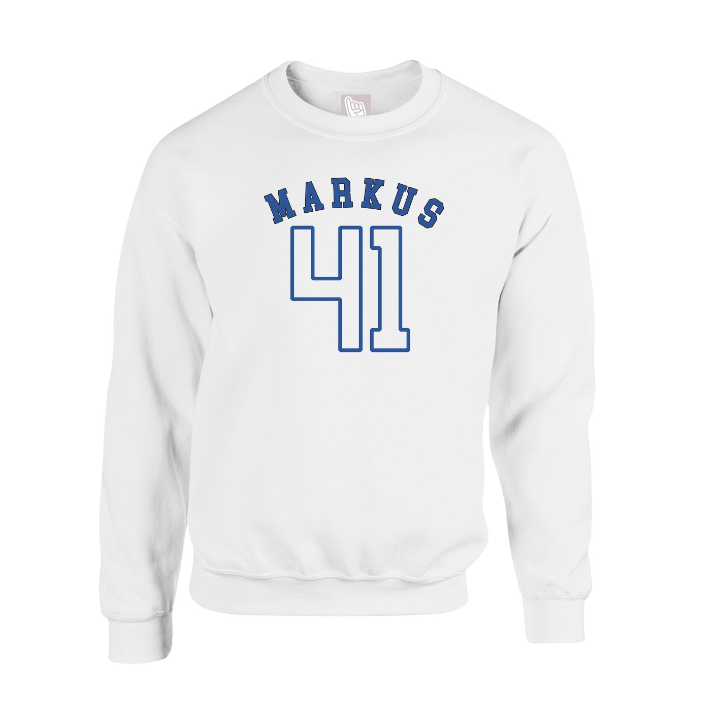 Fleece Crew — Shirsey Arch in White
