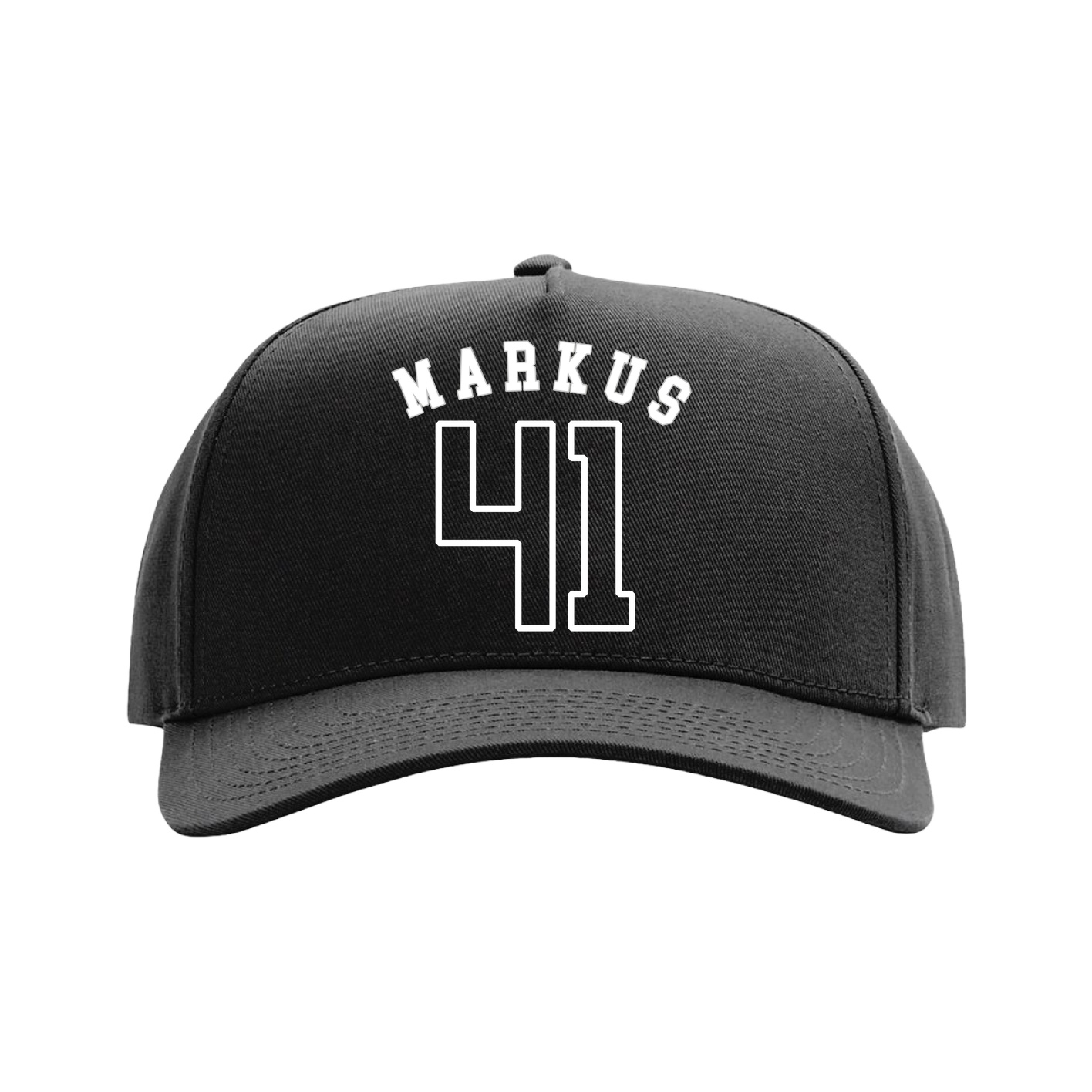 Full Fabric Five-Panel Champ Cap — Shirsey Arch in Black