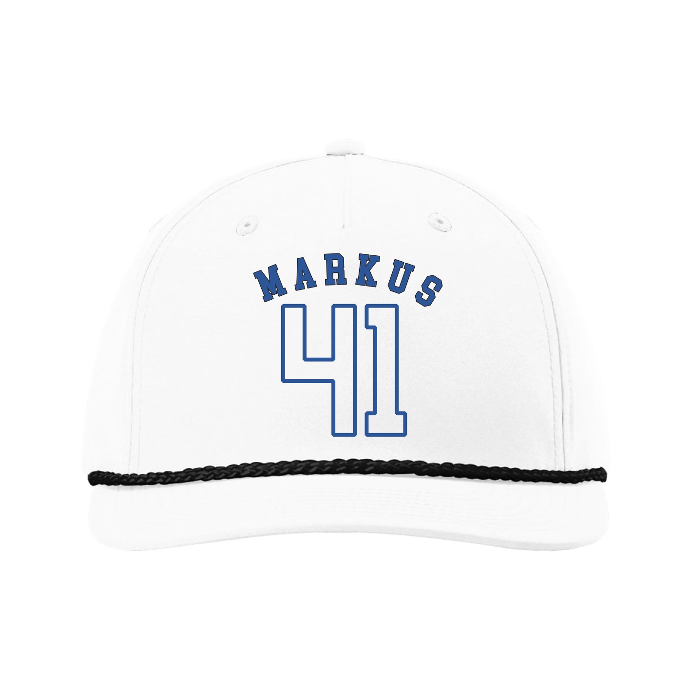 Five-Panel Classic Rope Cap — Shirsey Arch in White