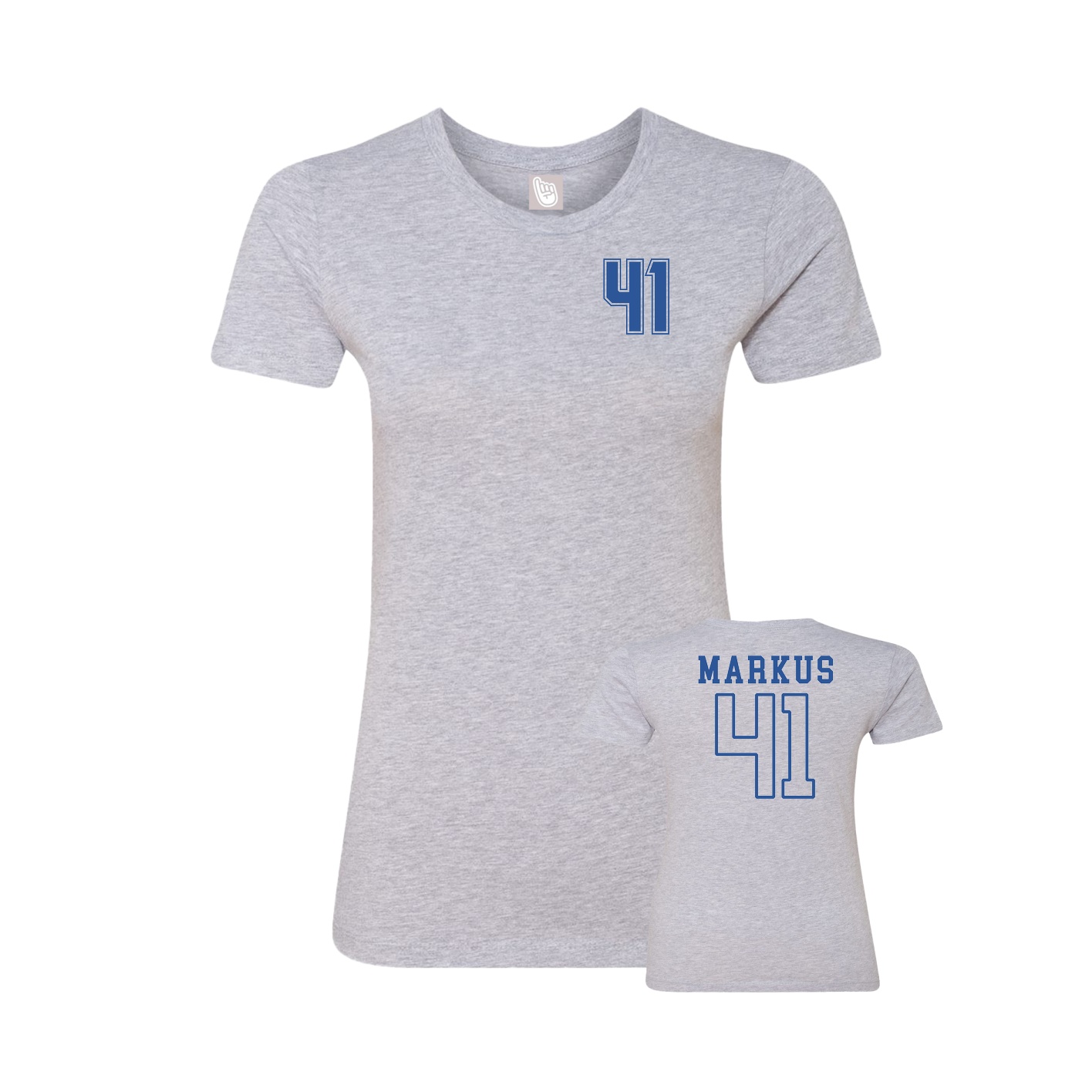 Womens Tee — Chest Back in Grey