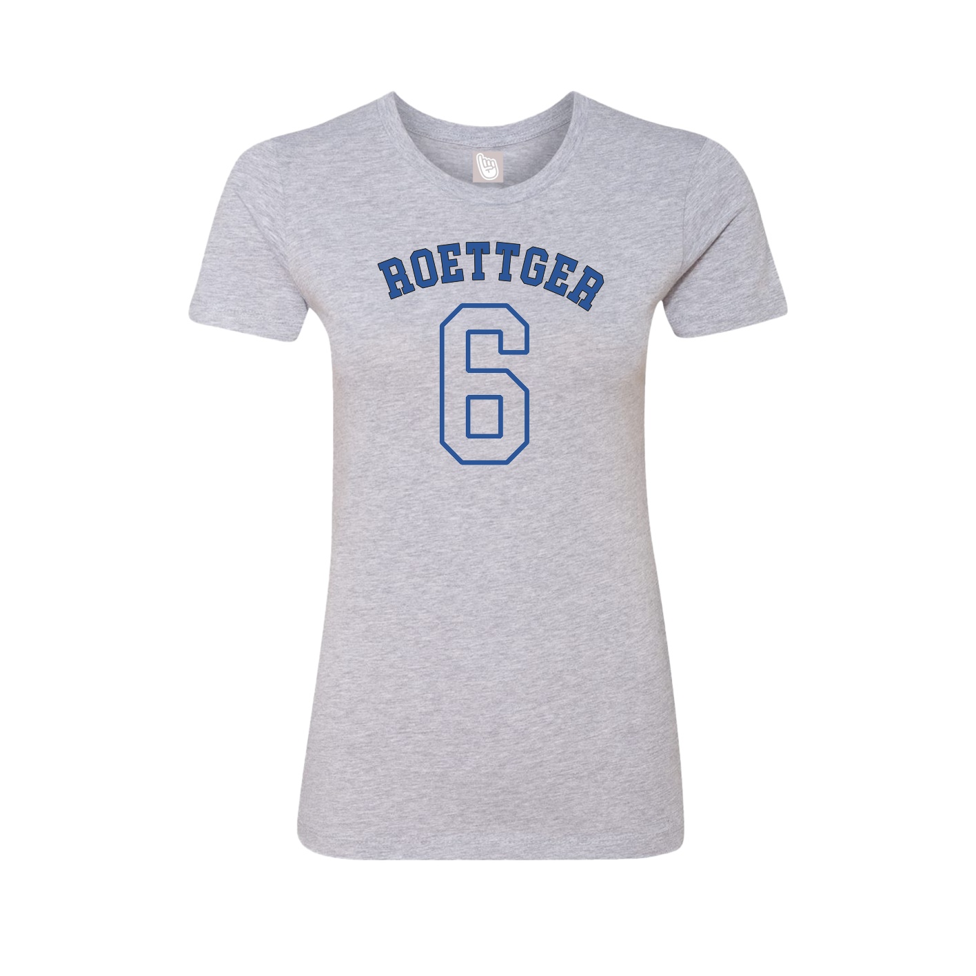 Fitted Women's Tee — Shirsey Arch in Grey