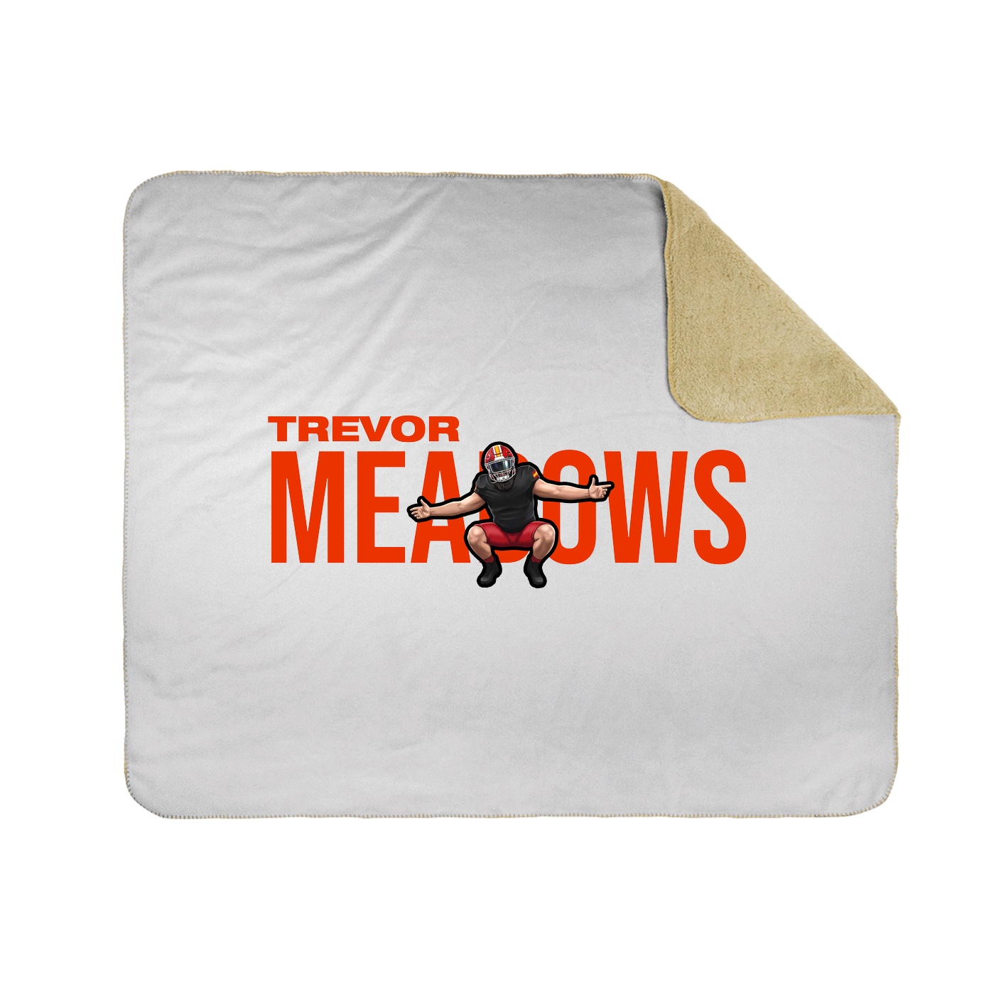 Throw Blanket — Player Name in White