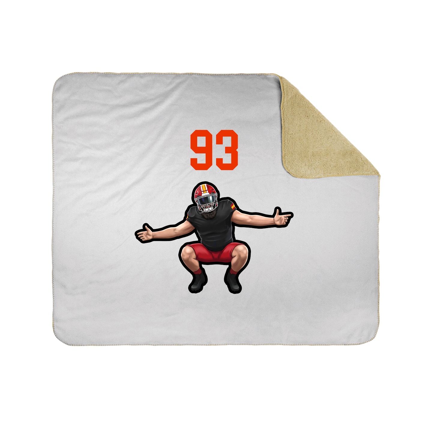 Throw Blanket — Number Top in White