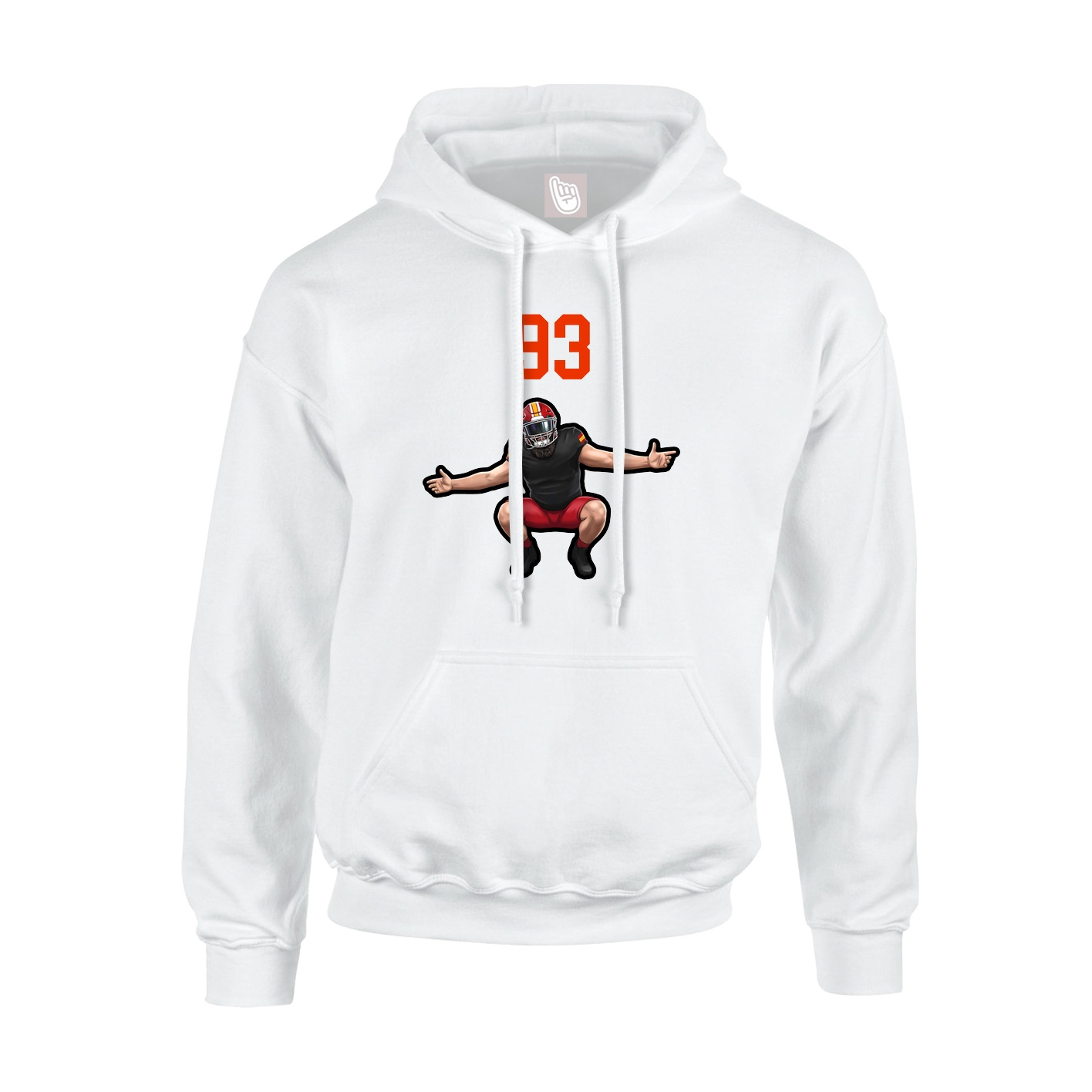 Hoodie — Number Top in White