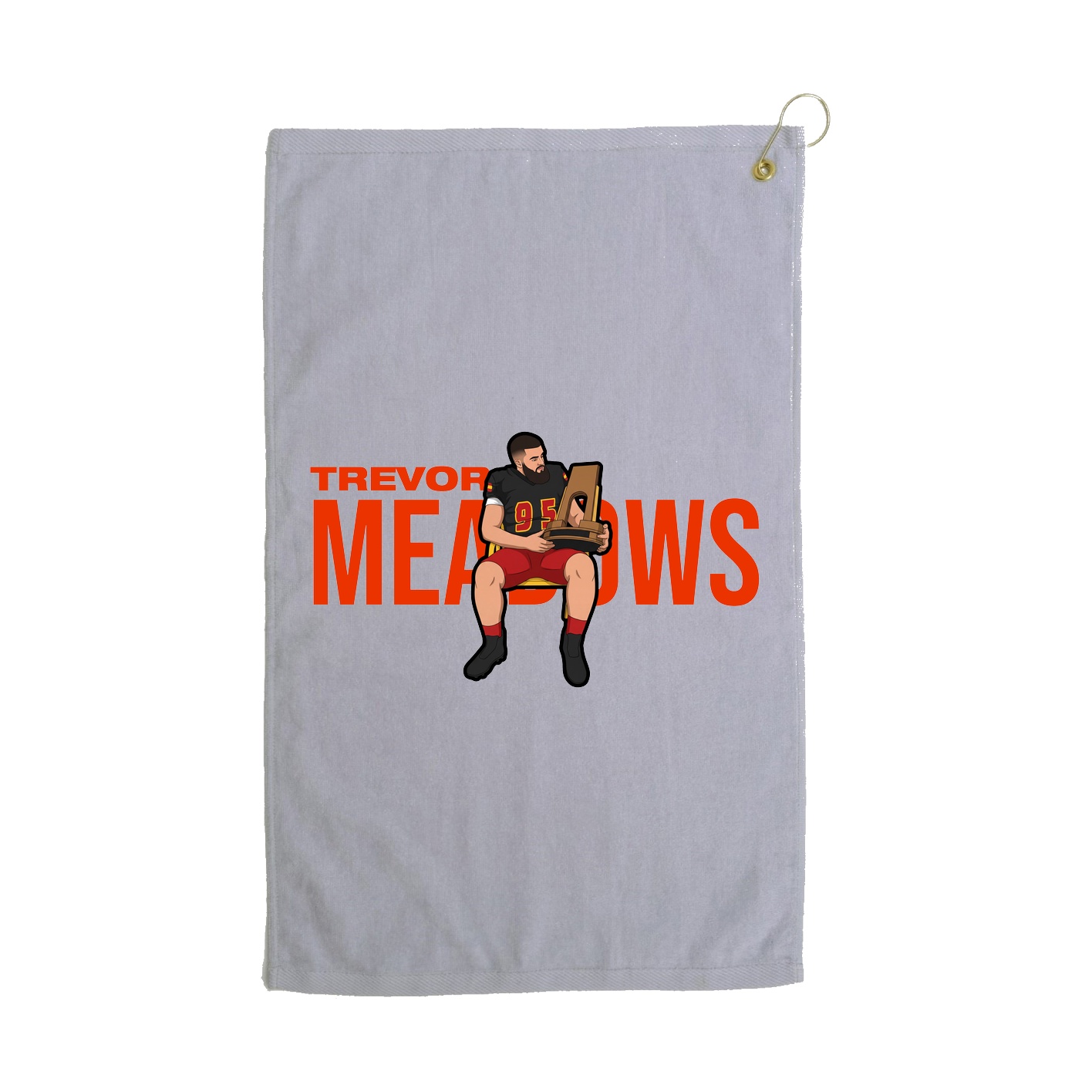 Golf Towel — Player Name in Grey