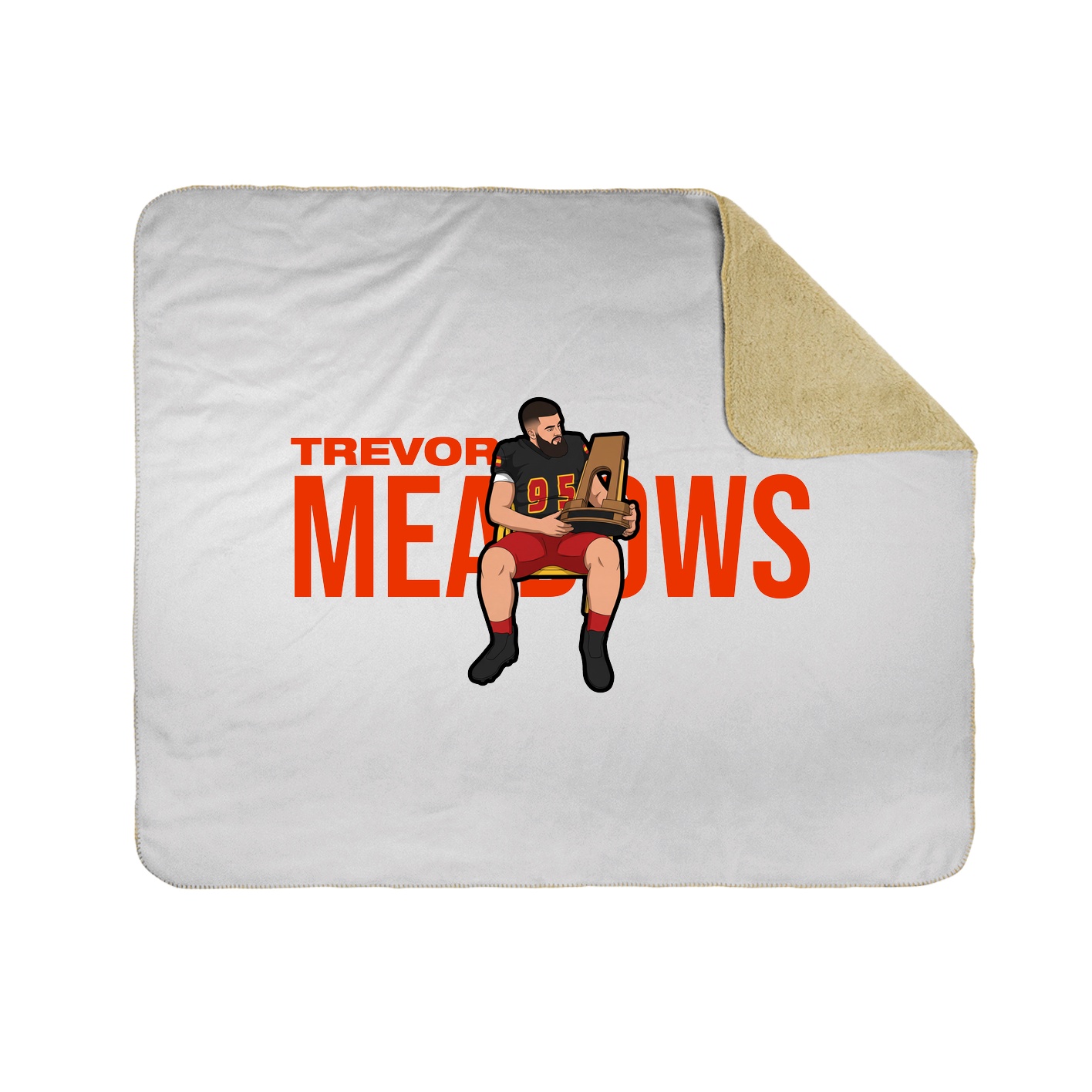 Throw Blanket — Player Name in White
