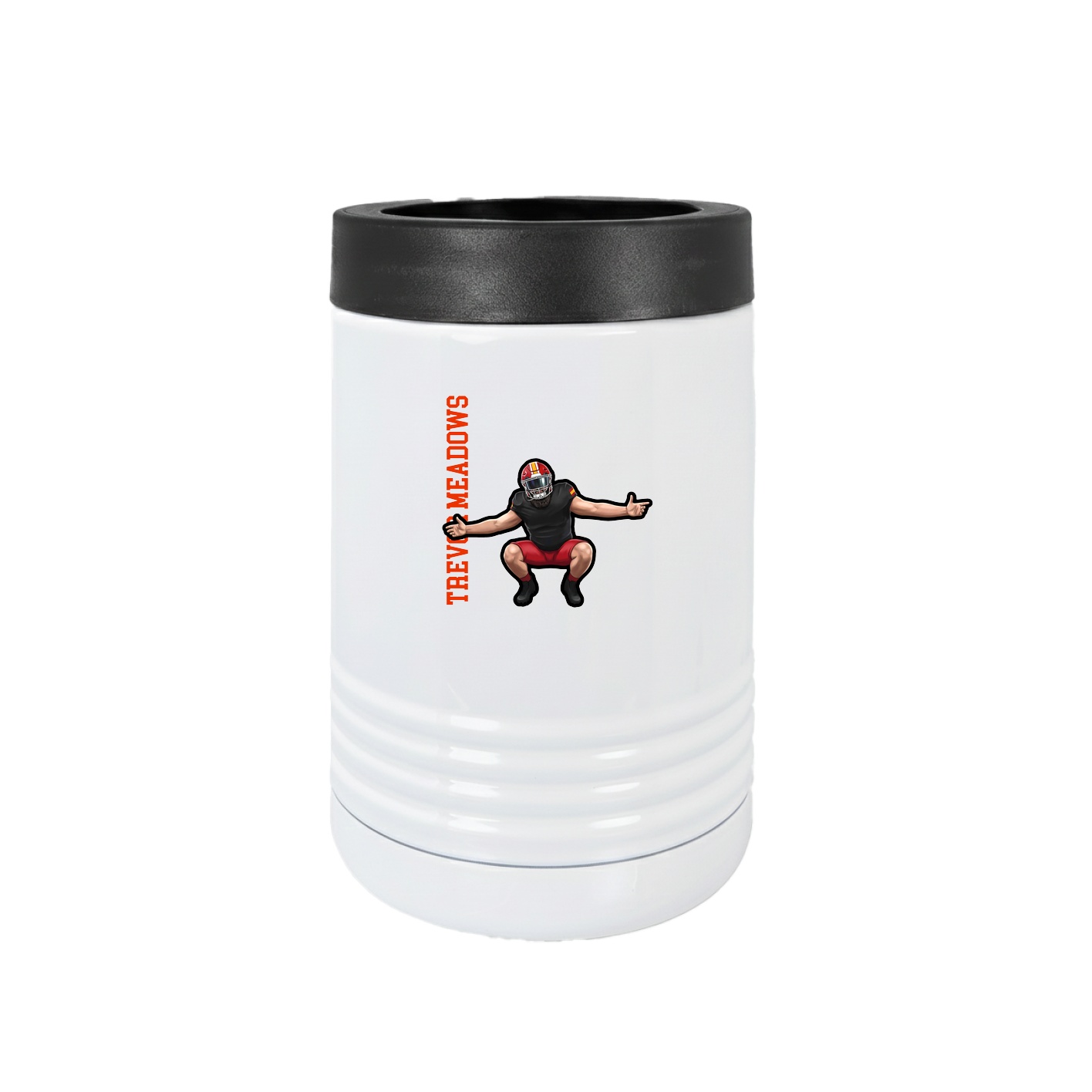 Beverage Holder — Name Vertical in White