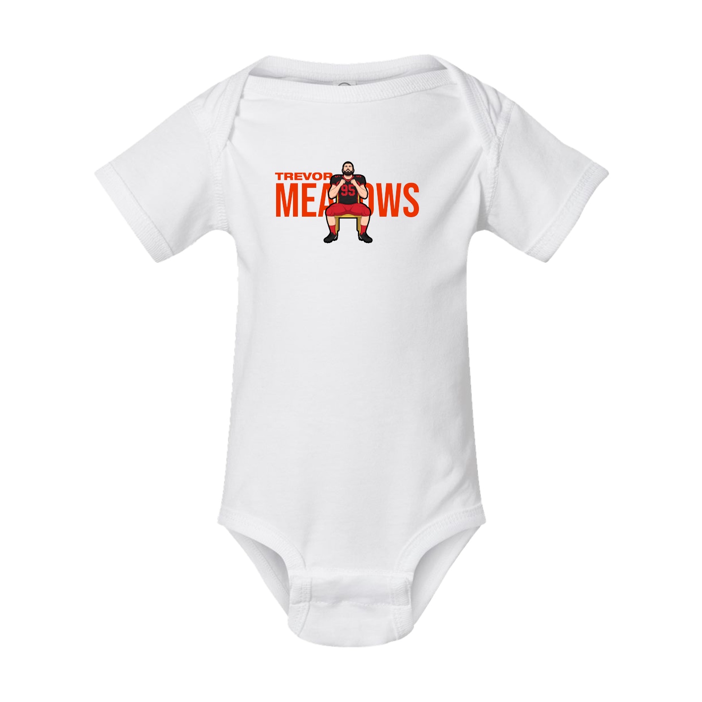 Baby Onesie — Player Name in White