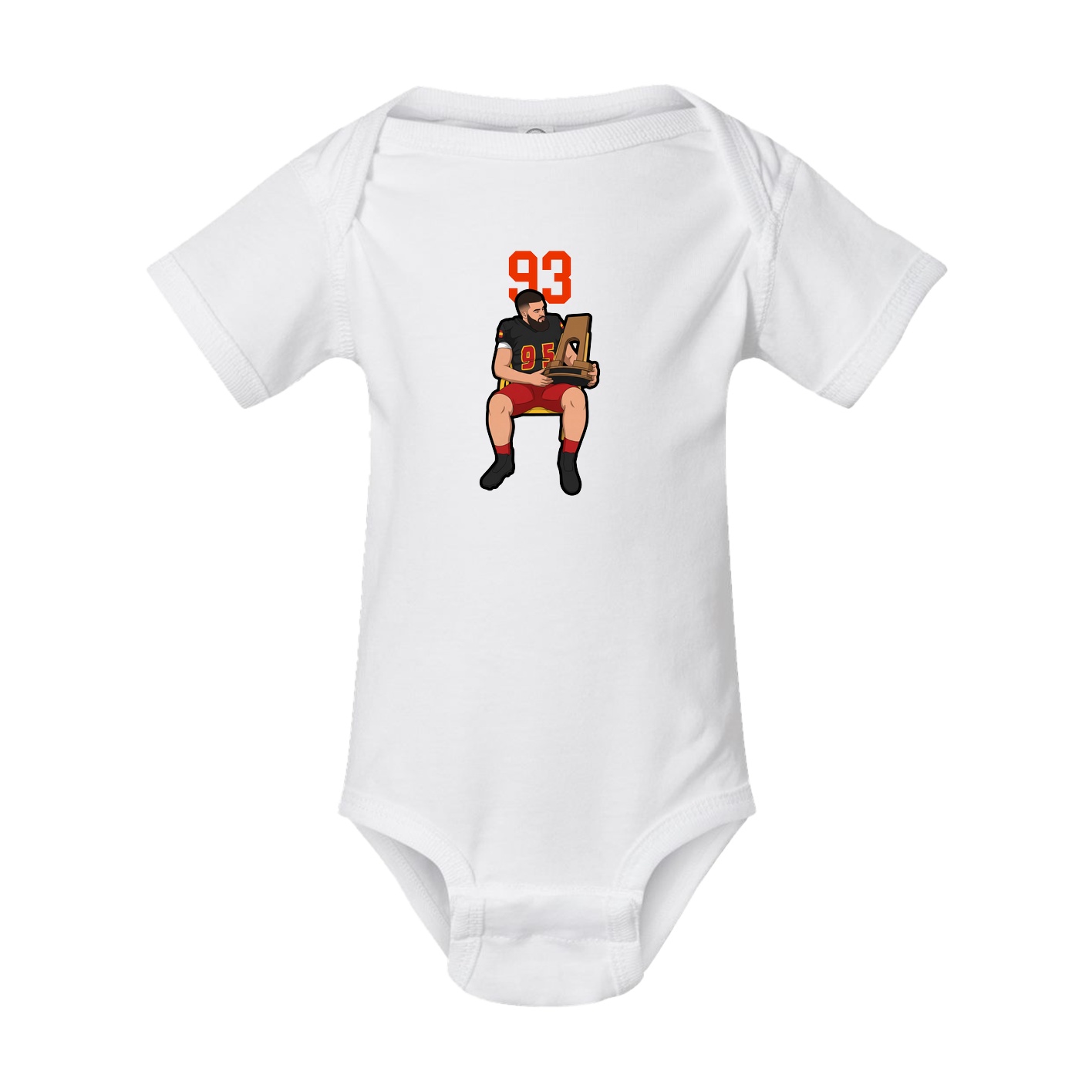 Baby Onesie — Number Top in White