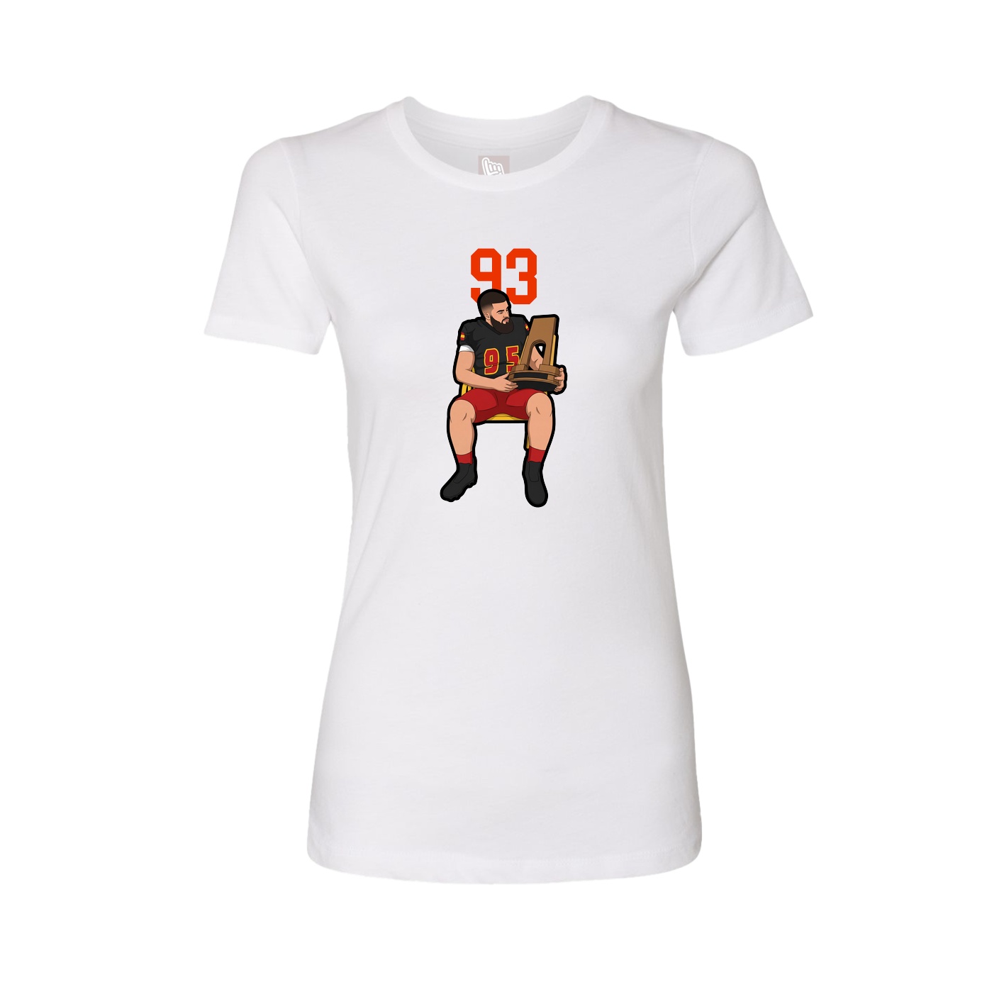 Fitted Women's Tee — Number Top in White