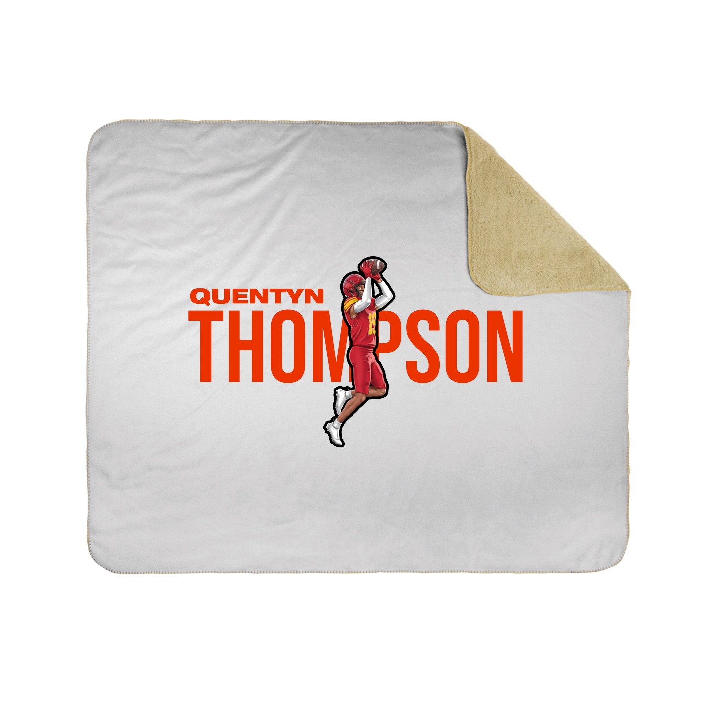 Throw Blanket — Player Name in White