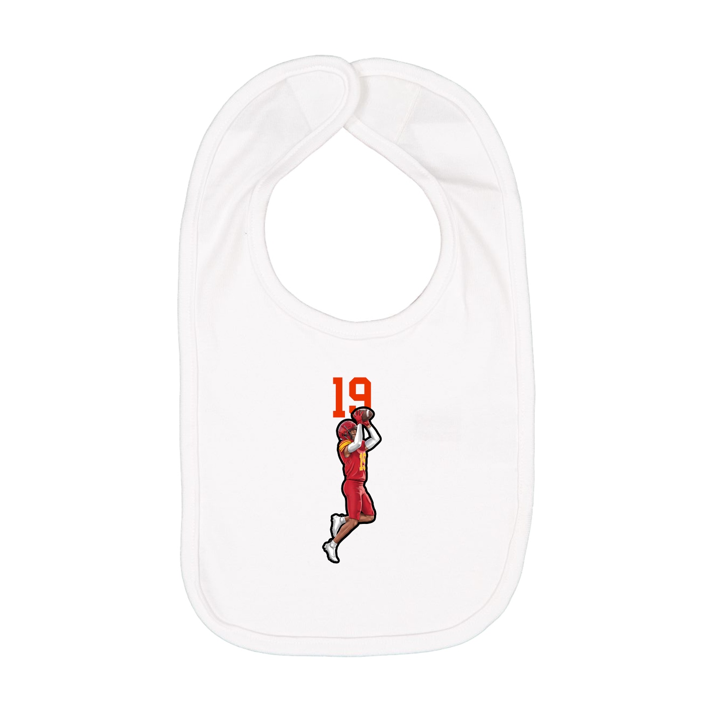 Infant Bib — Number Top in White