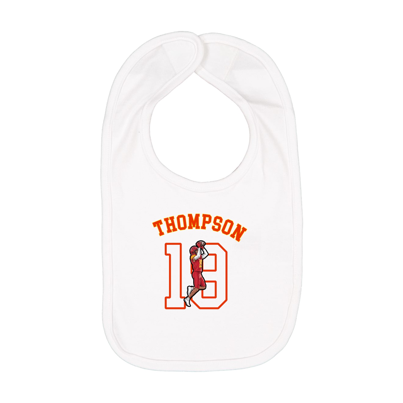 Infant Bib — Shirsey Arch in White