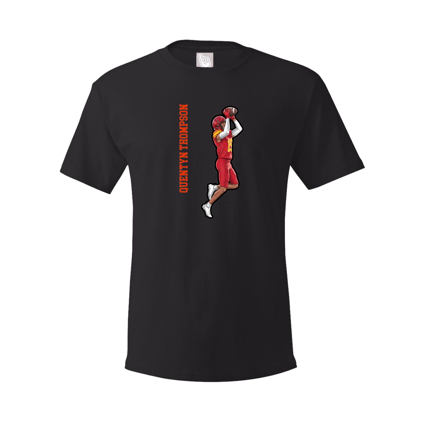 Youth Tee — Name Vertical in Black