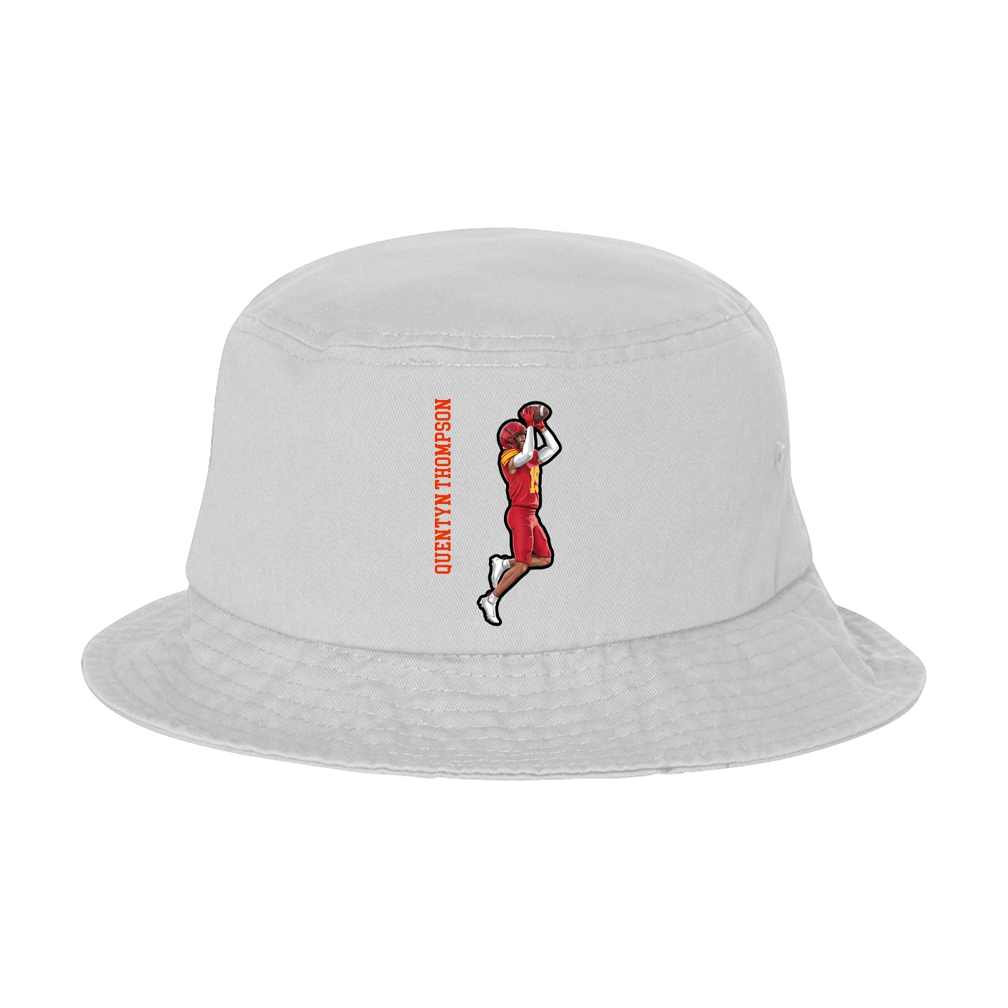 Bucket Cap — Name Vertical in White