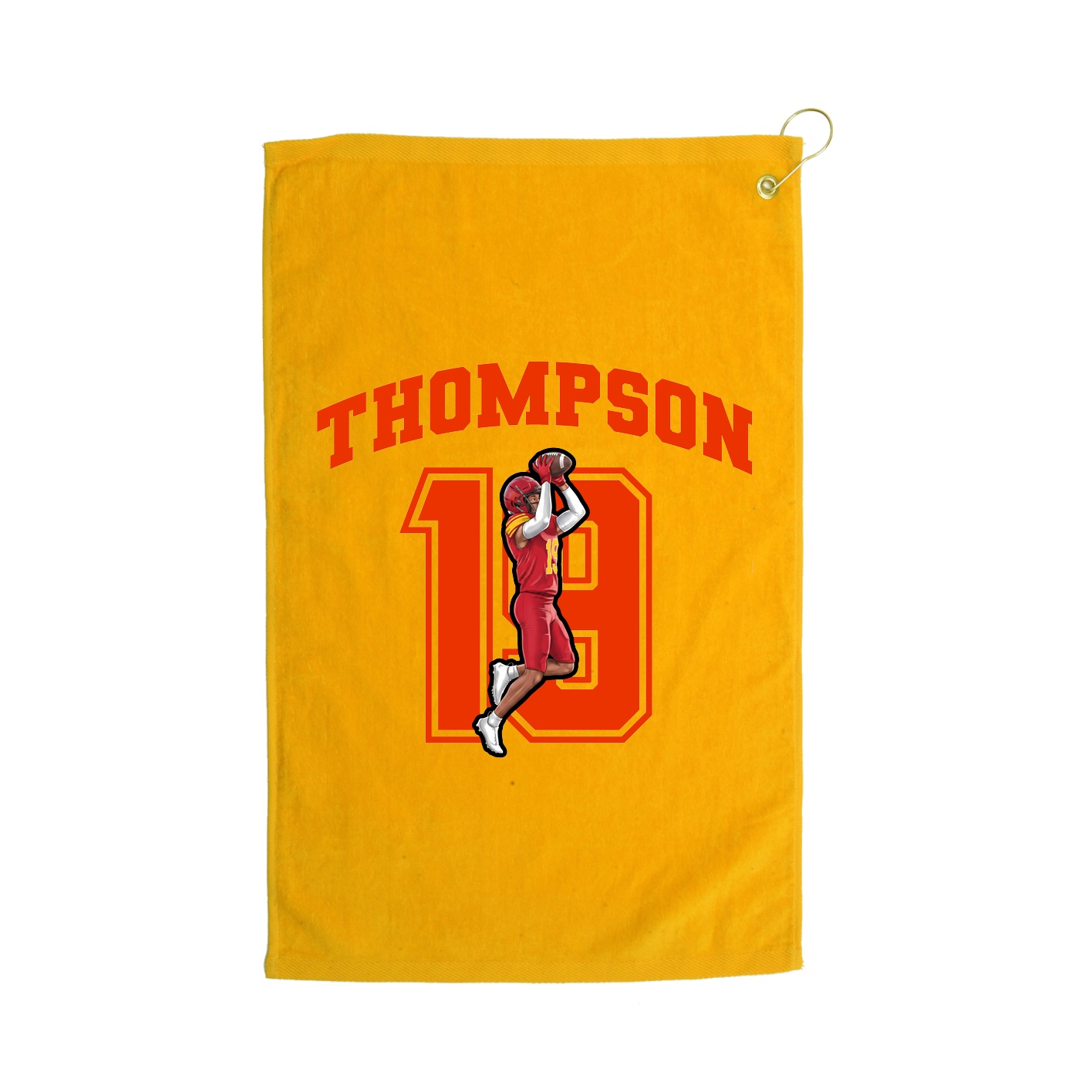 Golf Towel — Number in Gold
