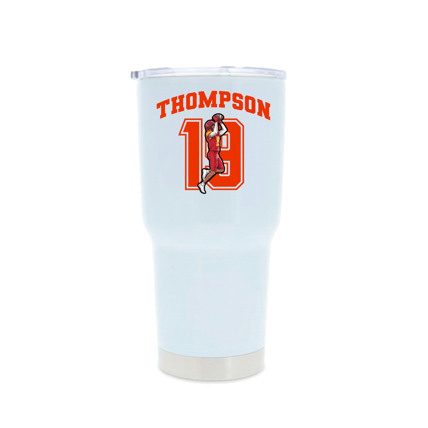 30oz Stainless Steel Tumbler — Number in White
