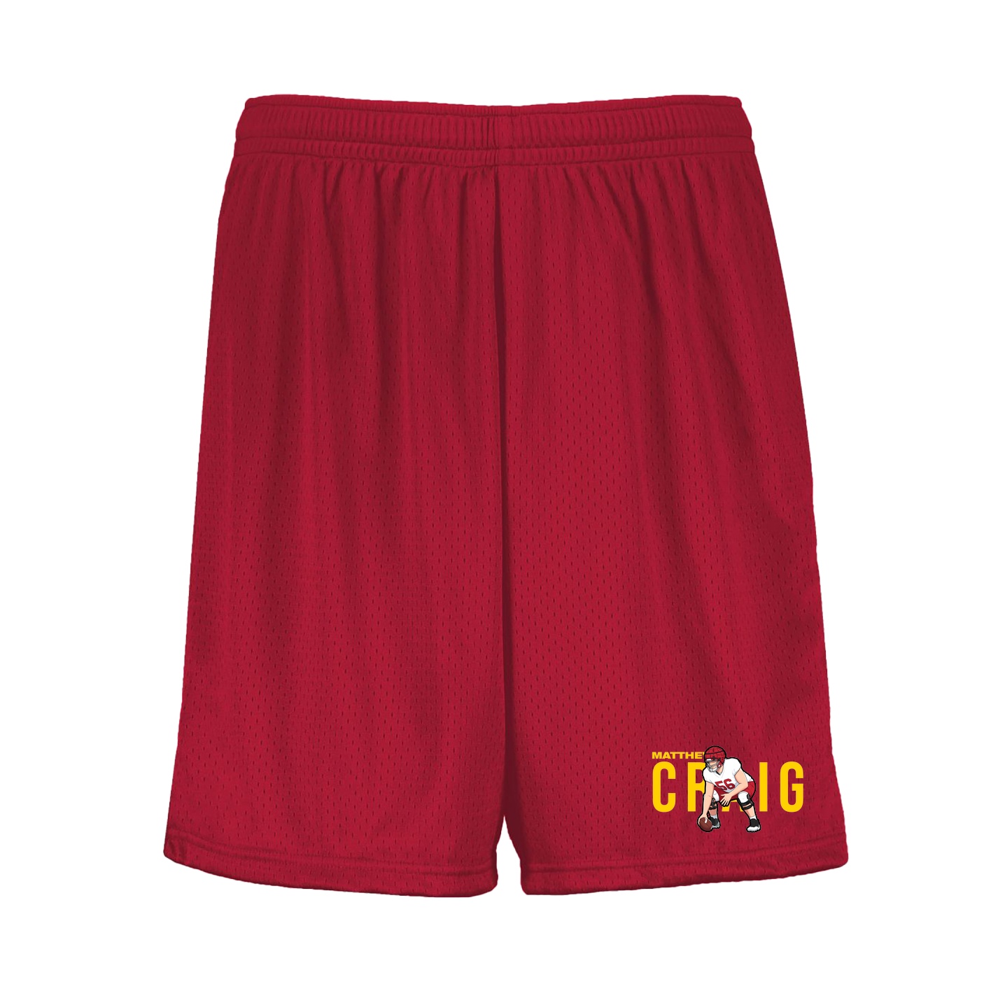 Shorts — Player Name in Red