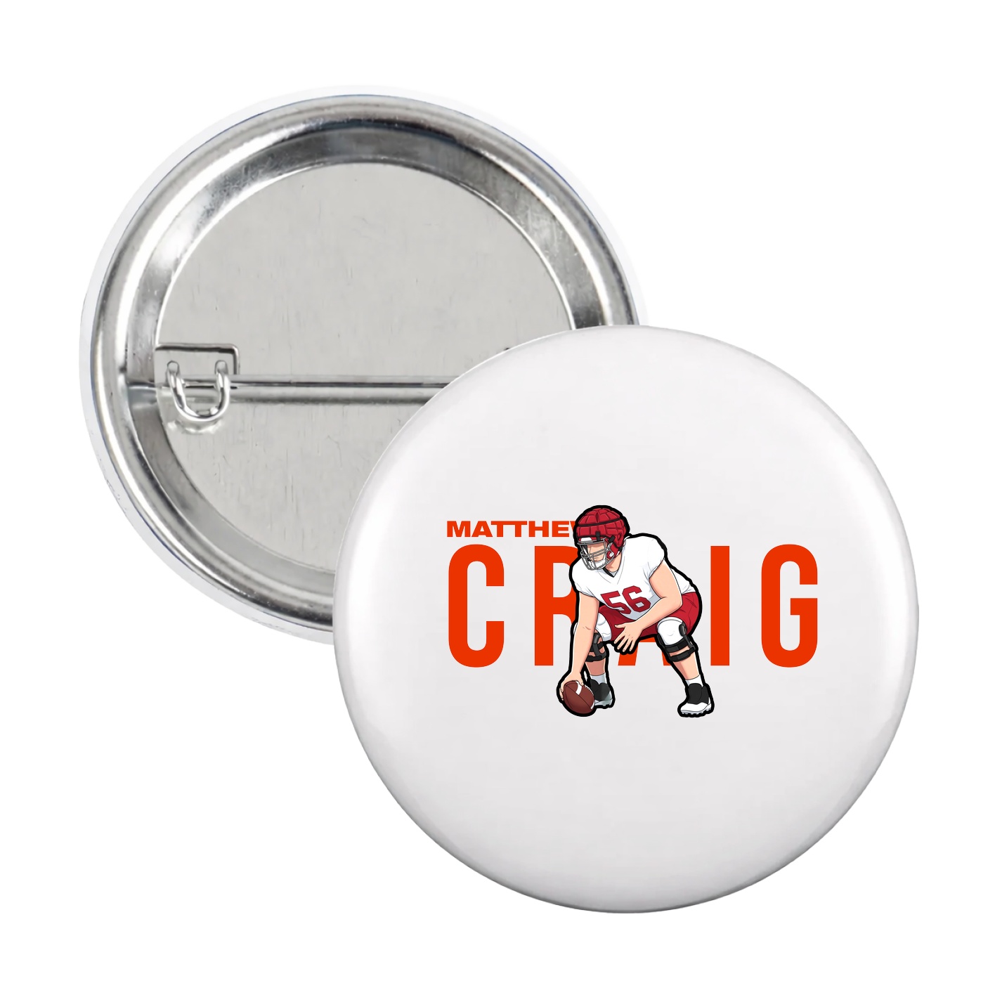 Game Day Button — Player Name in White