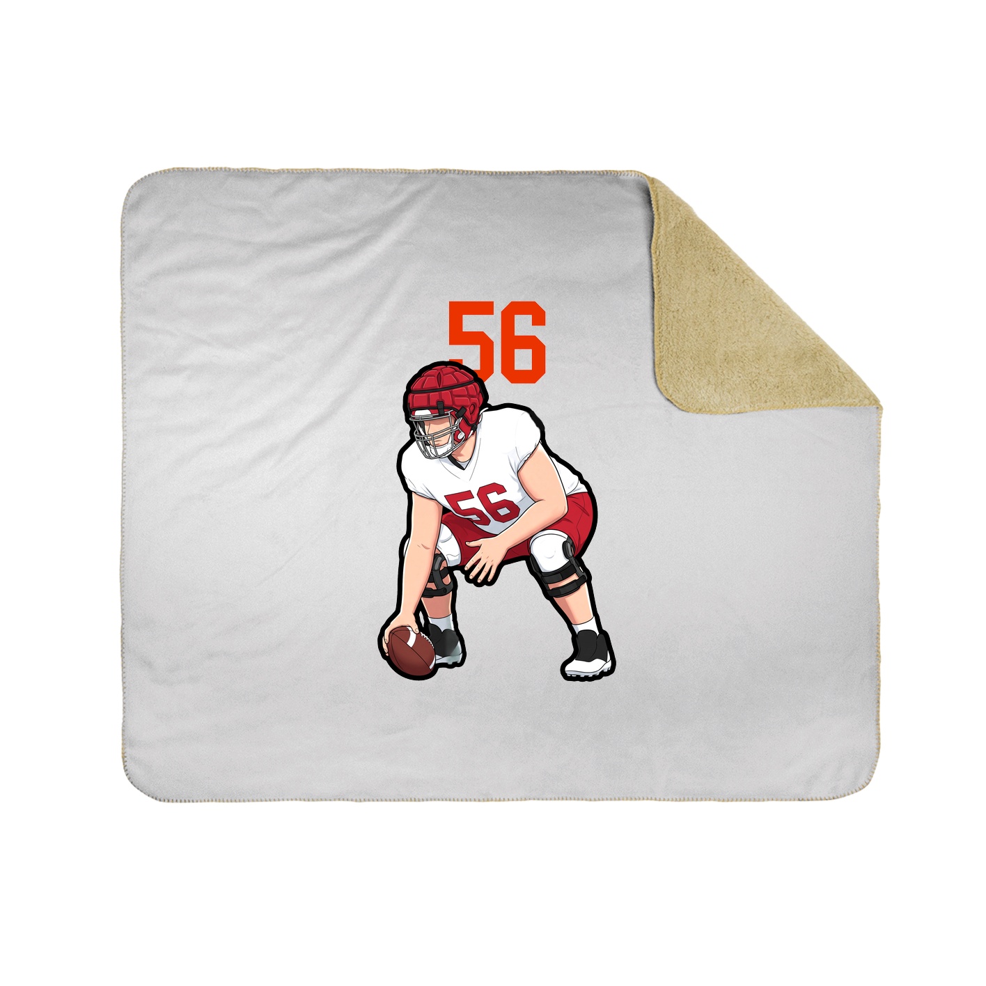 Throw Blanket — Number Top in White